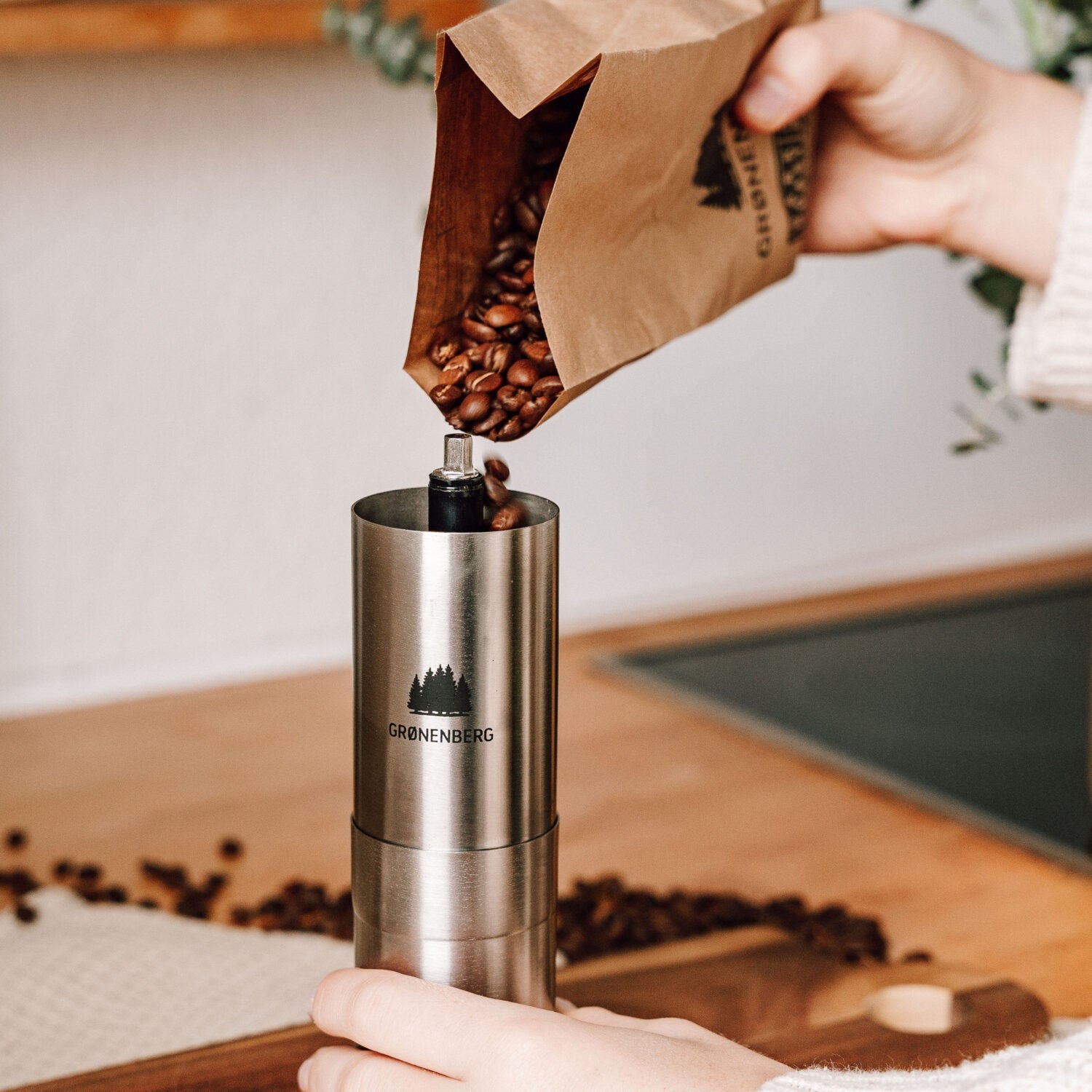 Groenenberg Hand-Kaffeemühle aus Edelstahl - Dritte Wahl