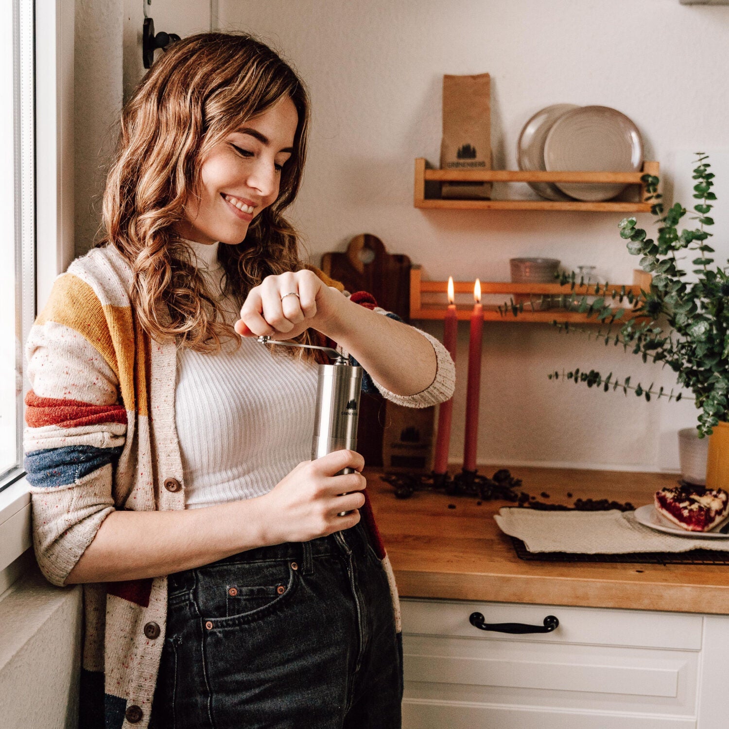 Groenenberg Hand-Kaffeemühle aus Edelstahl - Dritte Wahl