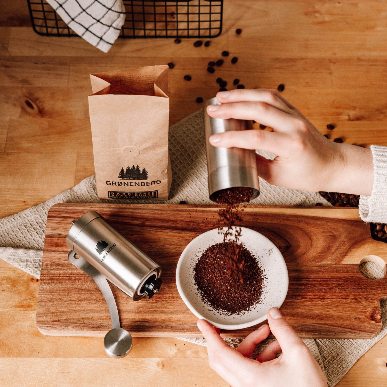 Groenenberg Hand-Kaffeemühle aus Edelstahl - Dritte Wahl