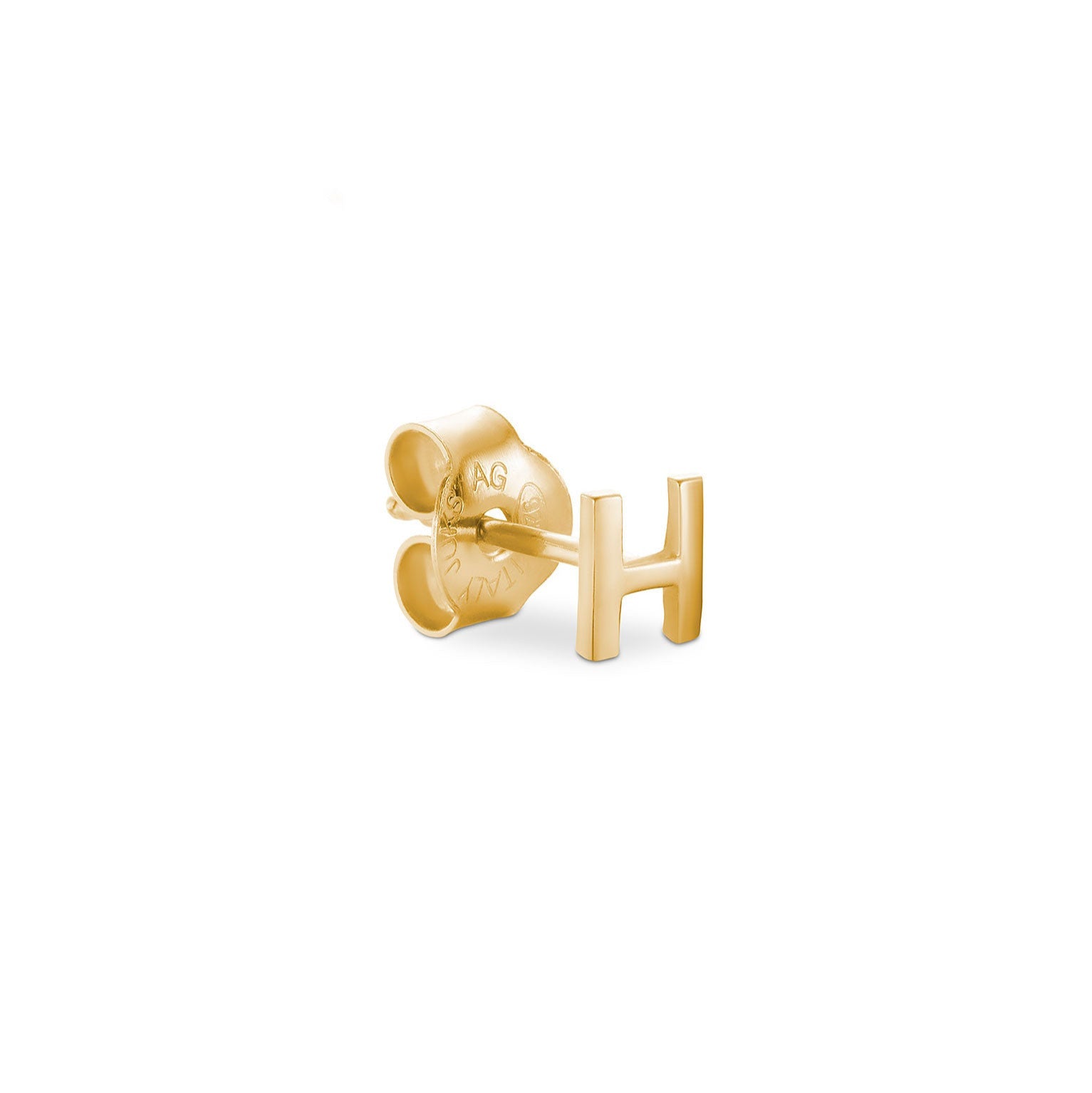 Jukserei Ohrstecker "LETTER" Gold H
