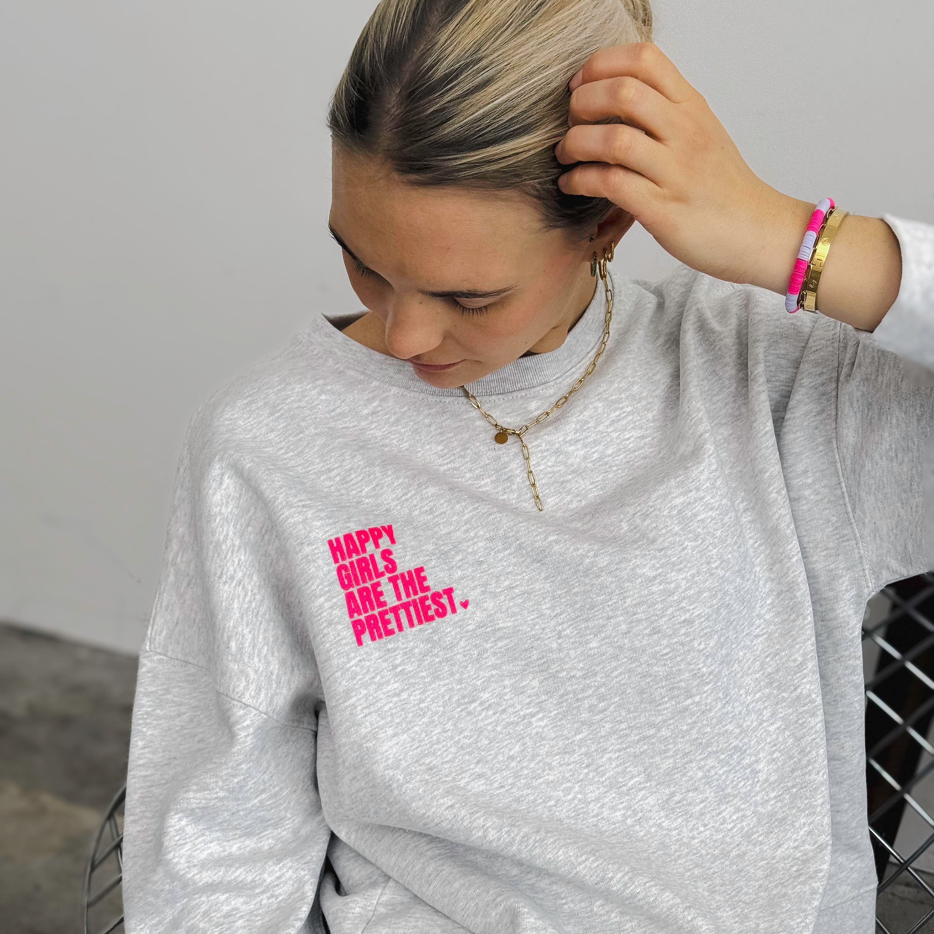 Kiss My Neon Sweater "Happy Girls"