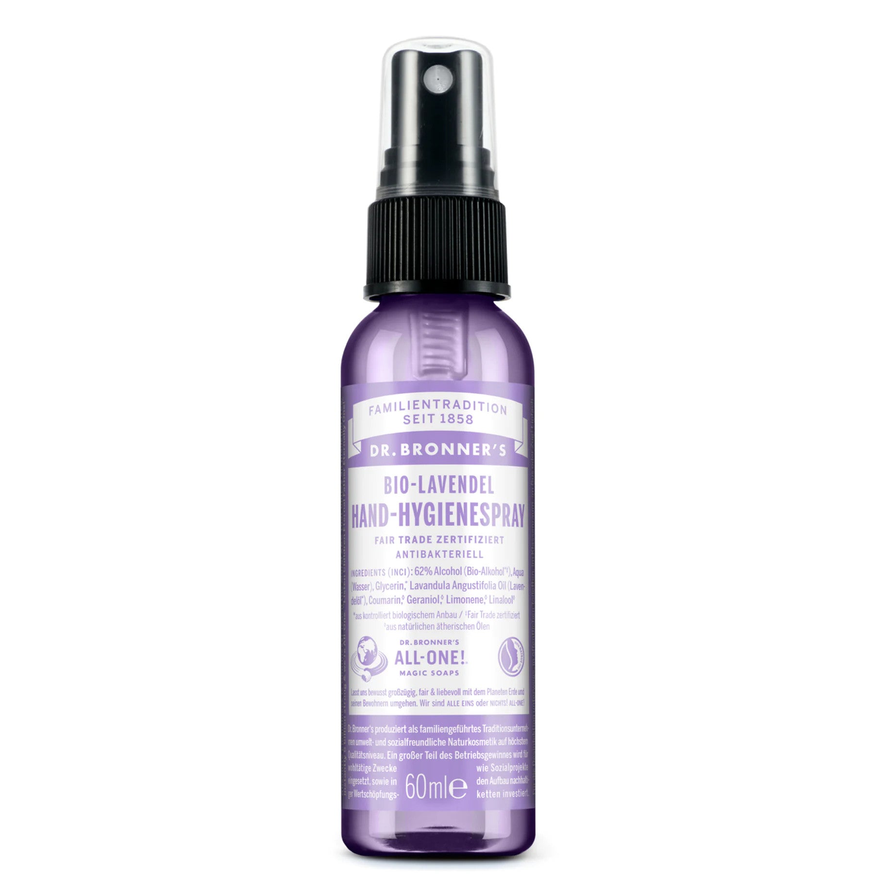 Dr. Bronner's "Hand-Hygiene Spray" Lavendel 60 ml