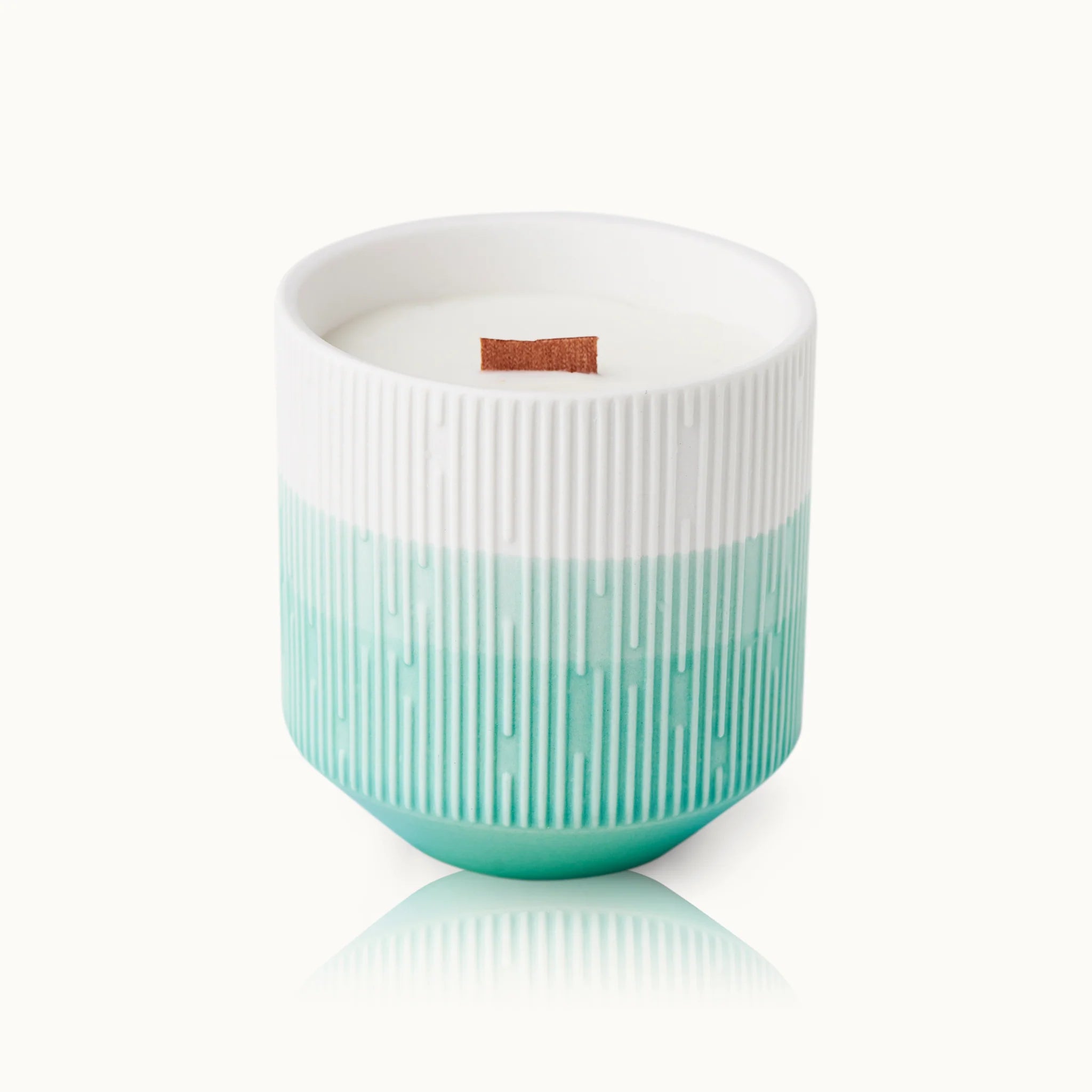 by Vivi Statementkerze Kerze im Glas - Holzdocht Ocean 9x9x9.8 cm