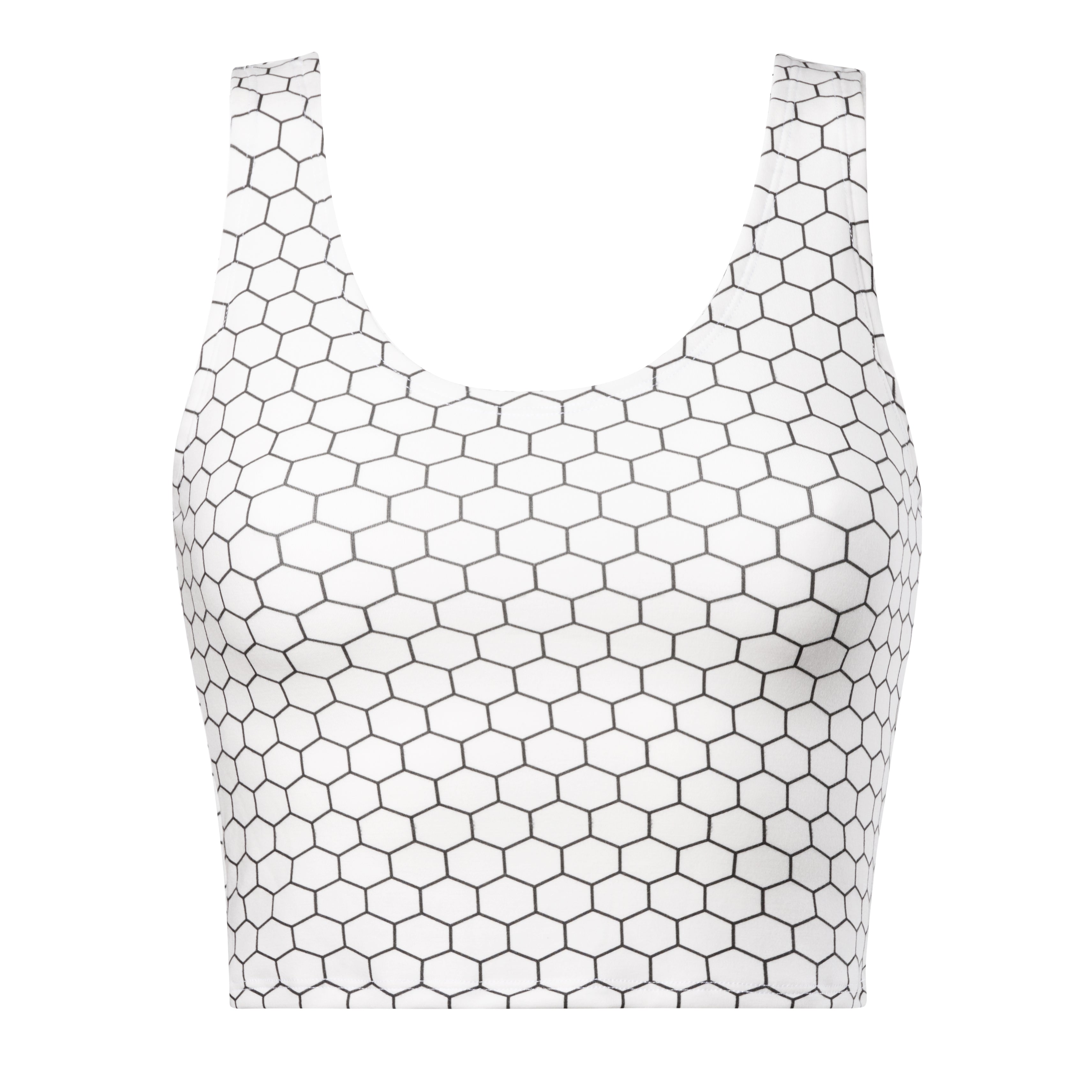 Tizz & Tonic "MICROMODAL" Crop Tank Top L XL Honeycomb