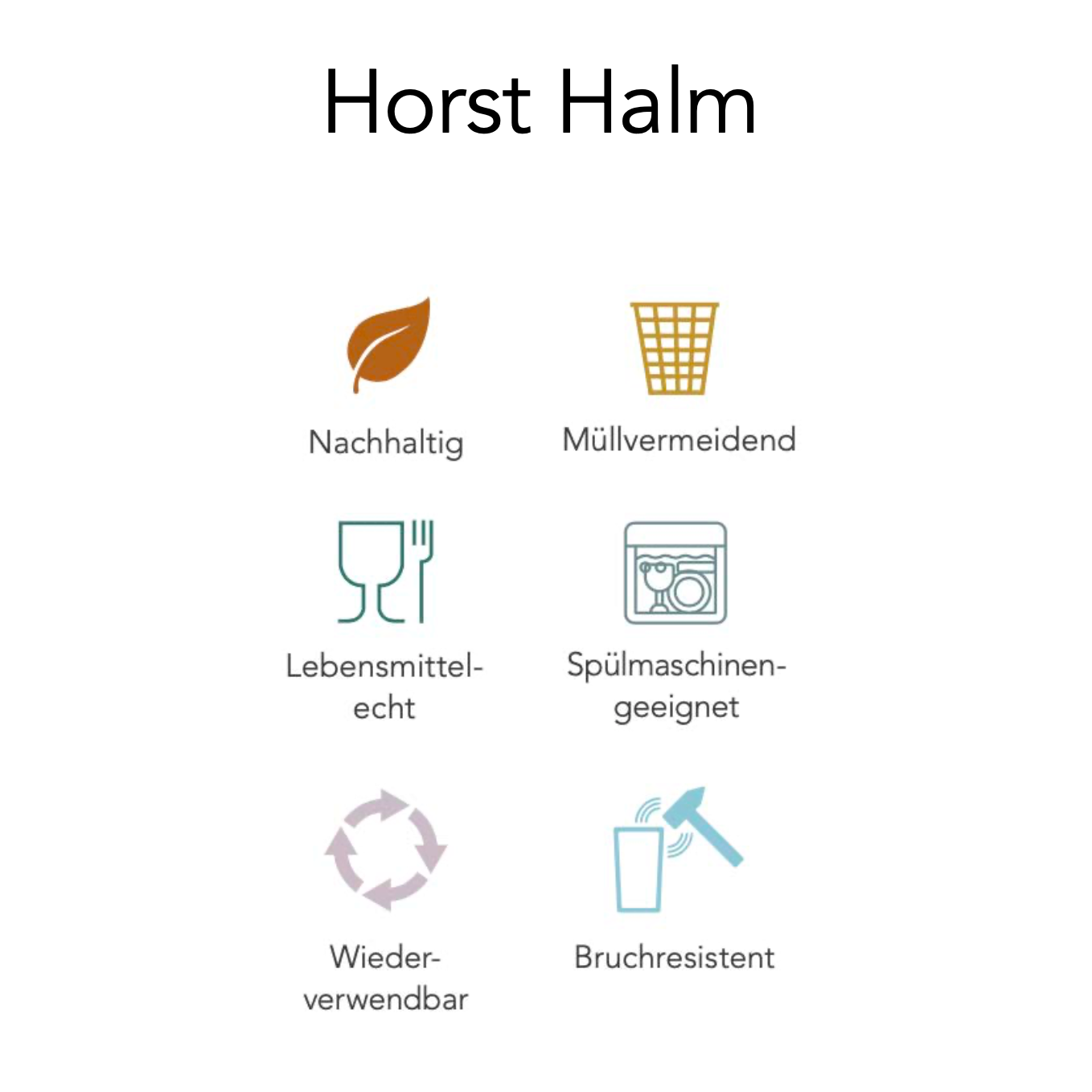 Horst Halm Mehrwegtrinkhalme aus Glas
