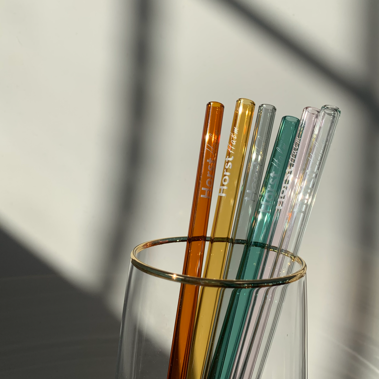 Horst Halm Mehrwegtrinkhalme aus Glas