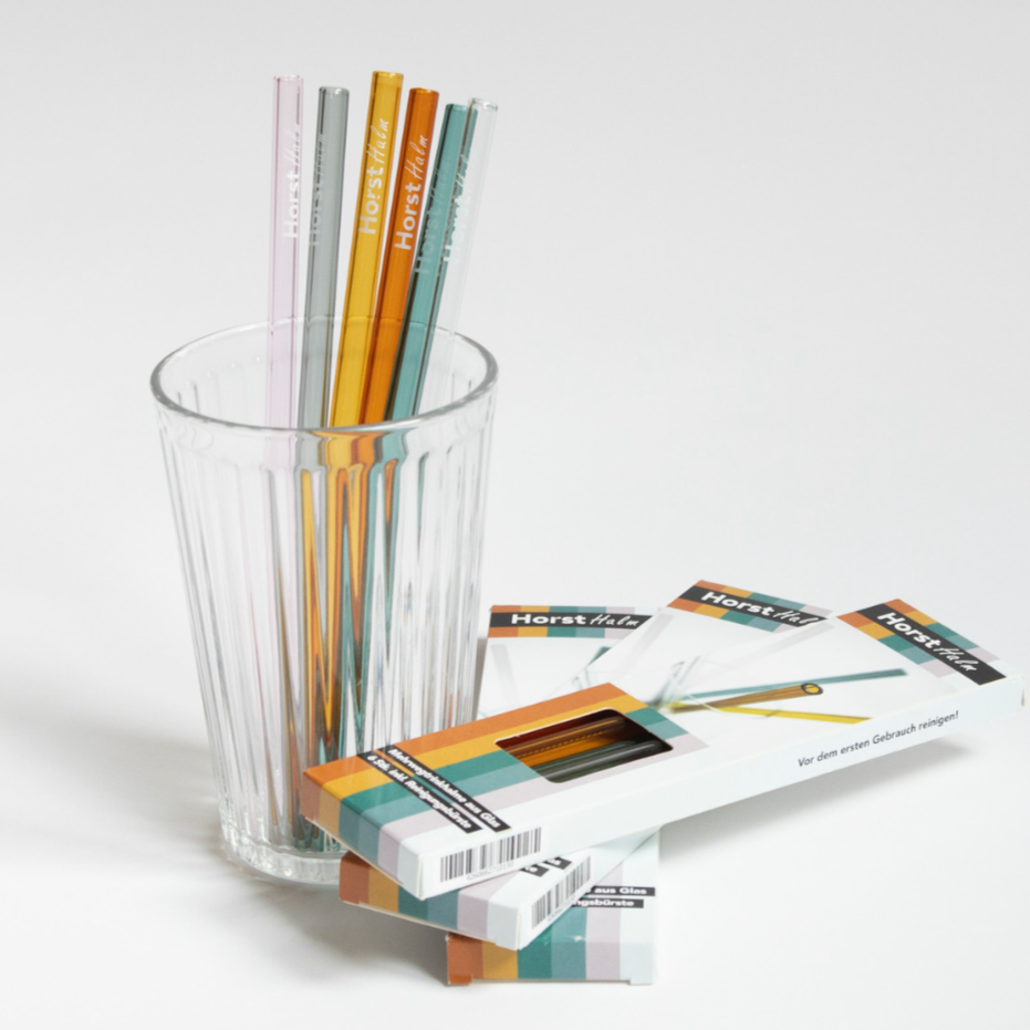 Horst Halm Mehrwegtrinkhalme aus Glas