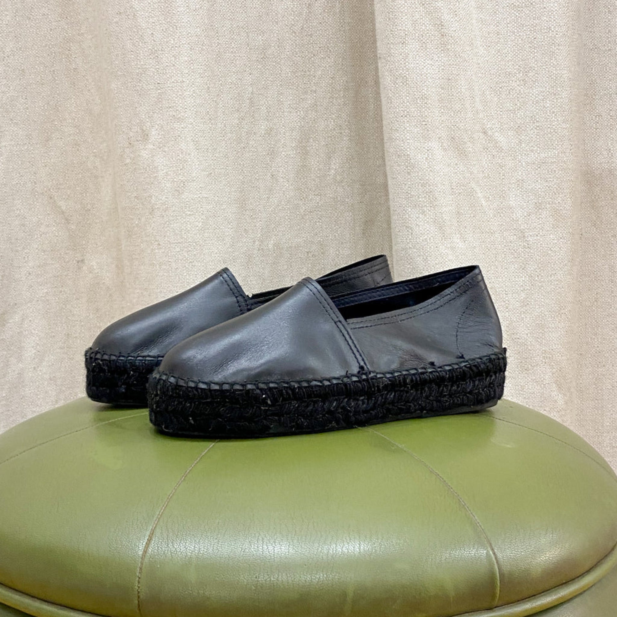 Jutelaune Espadrilles "Loafer" Black