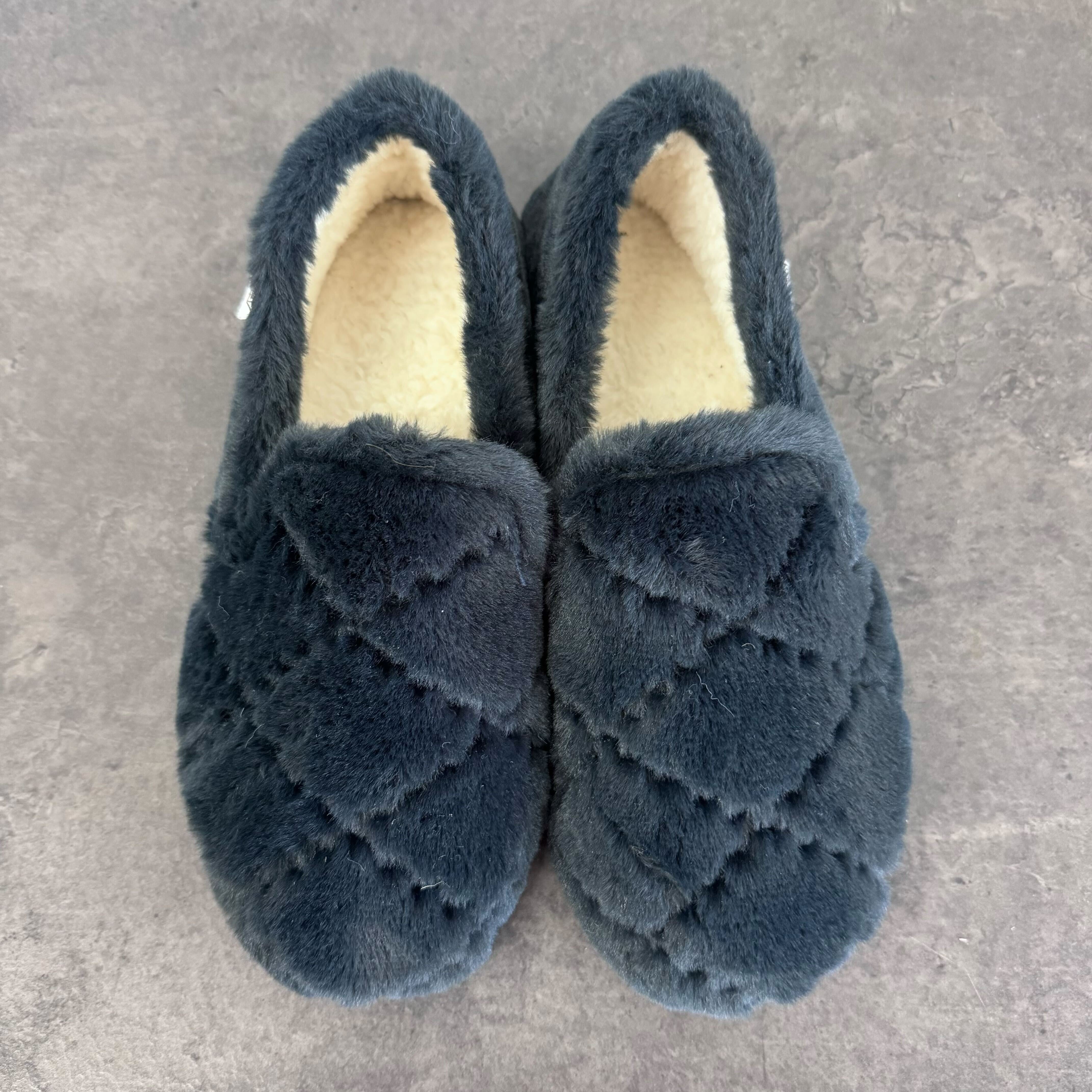 Espadrij l´originale Hausschuh "FURRY" 39 Schwarz
