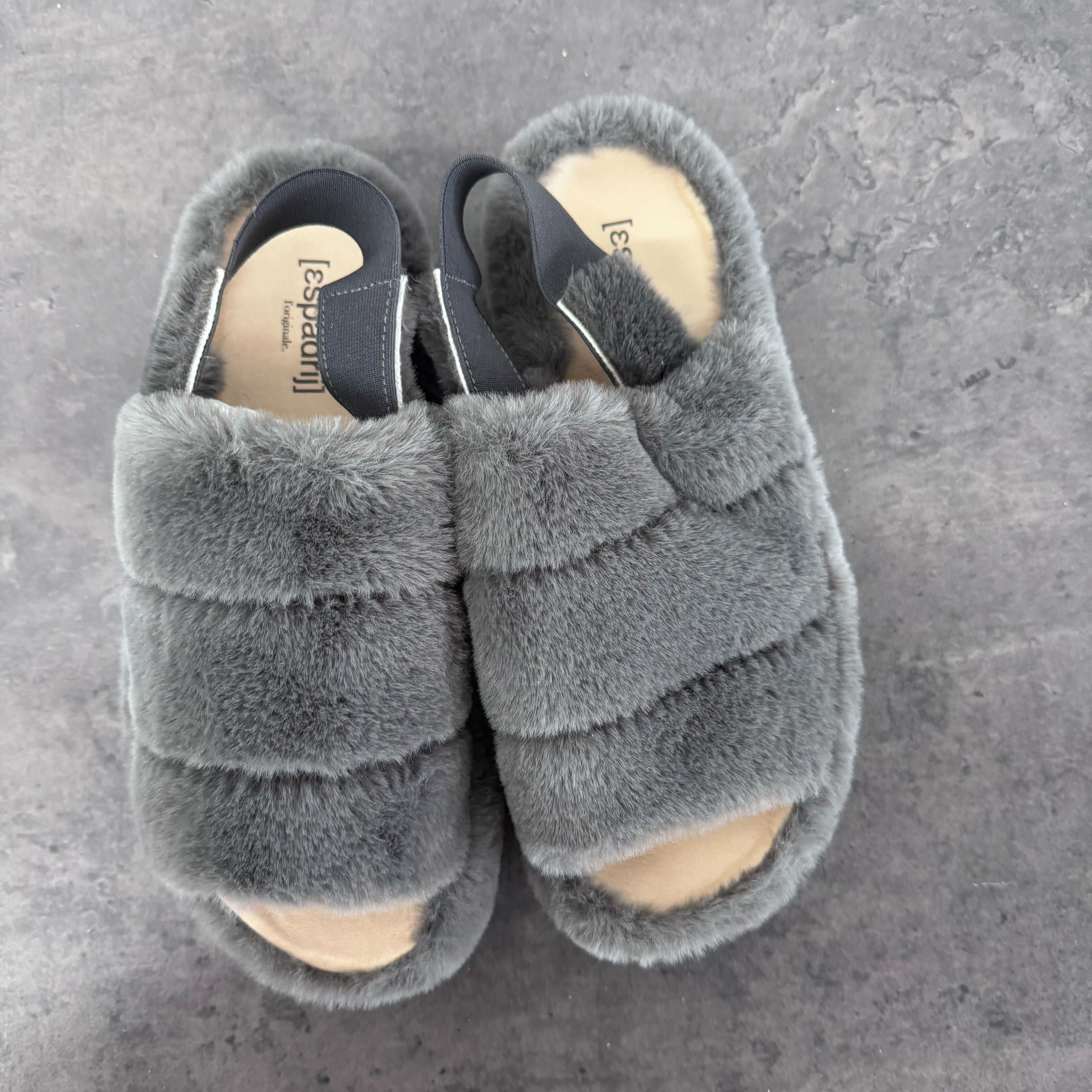 Espadrij l´originale Hausschuh "ELASTIQUE FURRY" 39 Grau