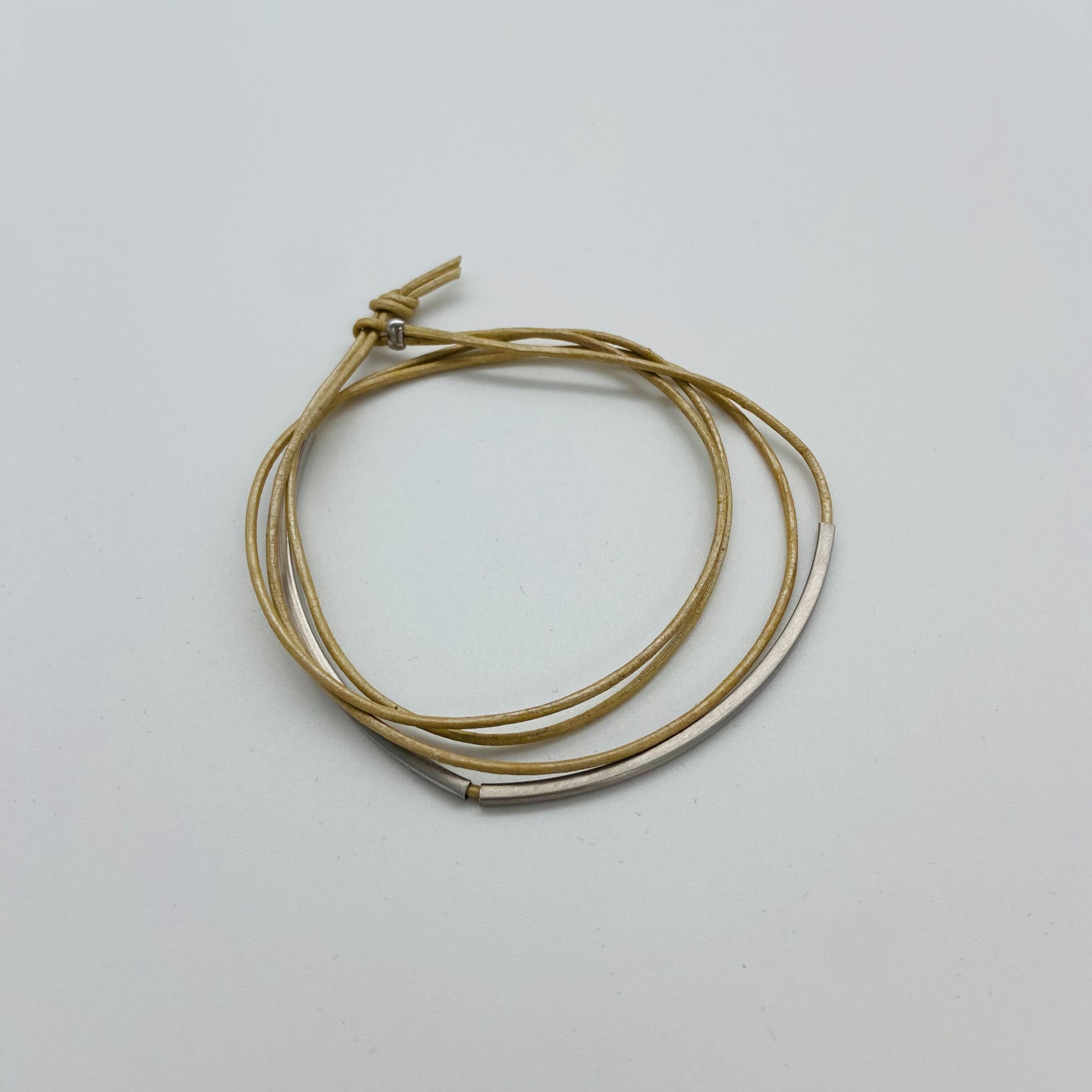 pikfine Lederarmband "Tingval" Perlmutt Silber