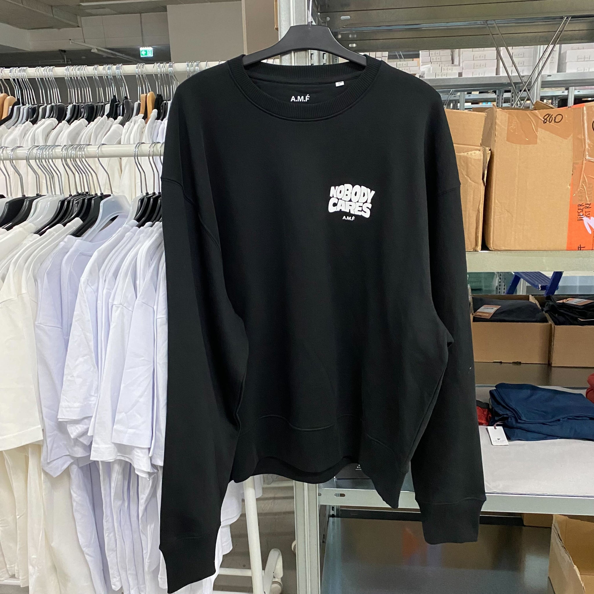 hey soho Sweater "Nobody Cares" XXL Schwarz