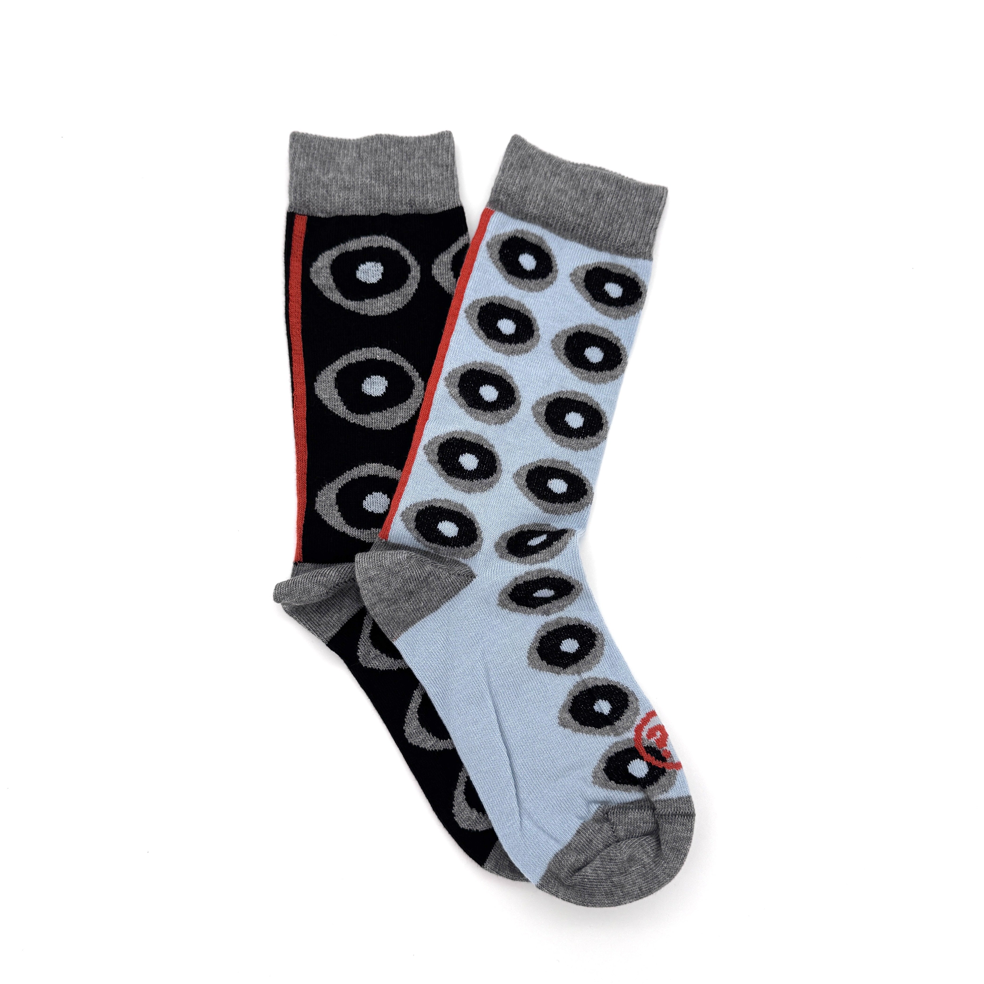 WAMS Alltagssocken "Woodstock" 36-40 Schwarz Hellblau