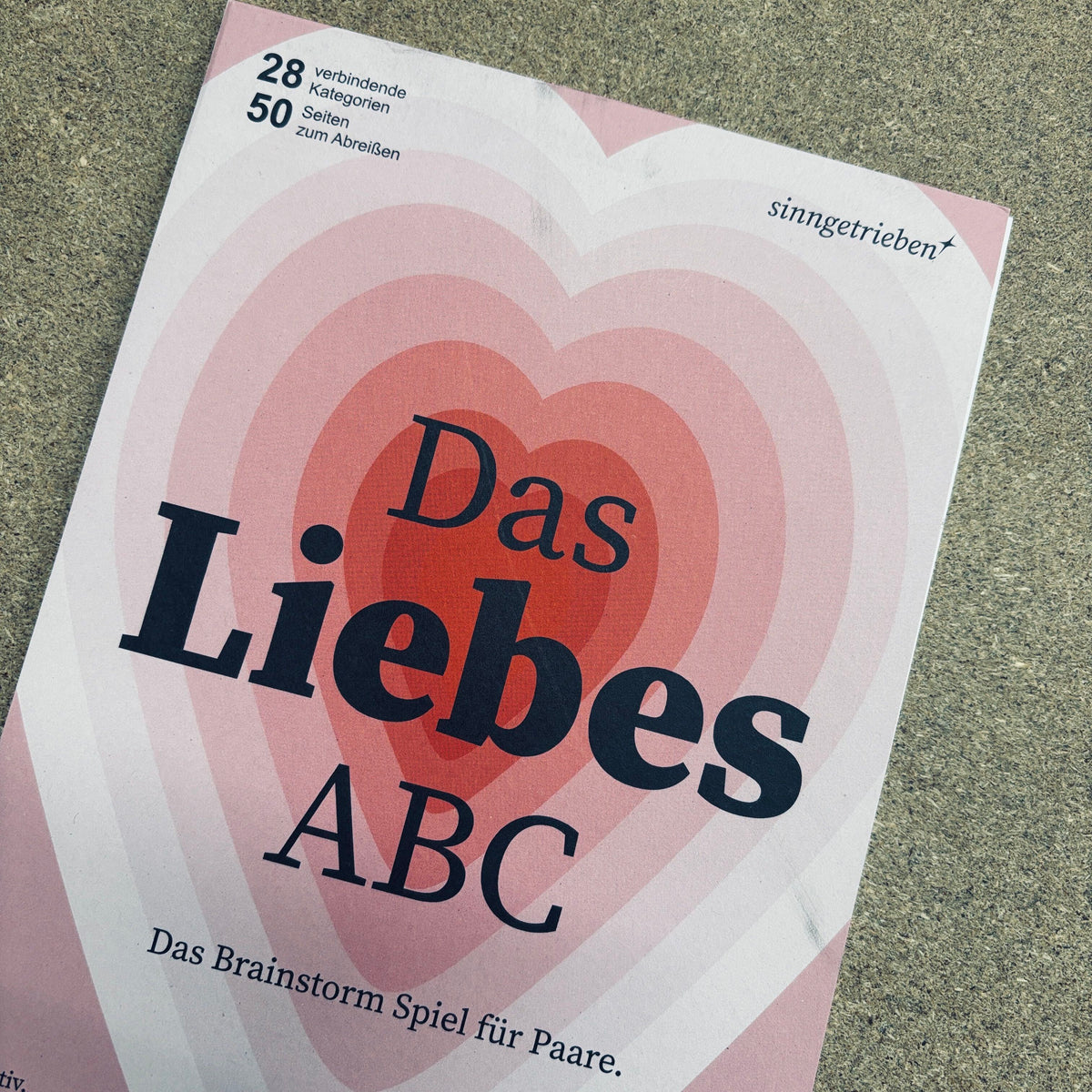 Sinngetrieben Brainstorm Block "Das Liebes ABC"