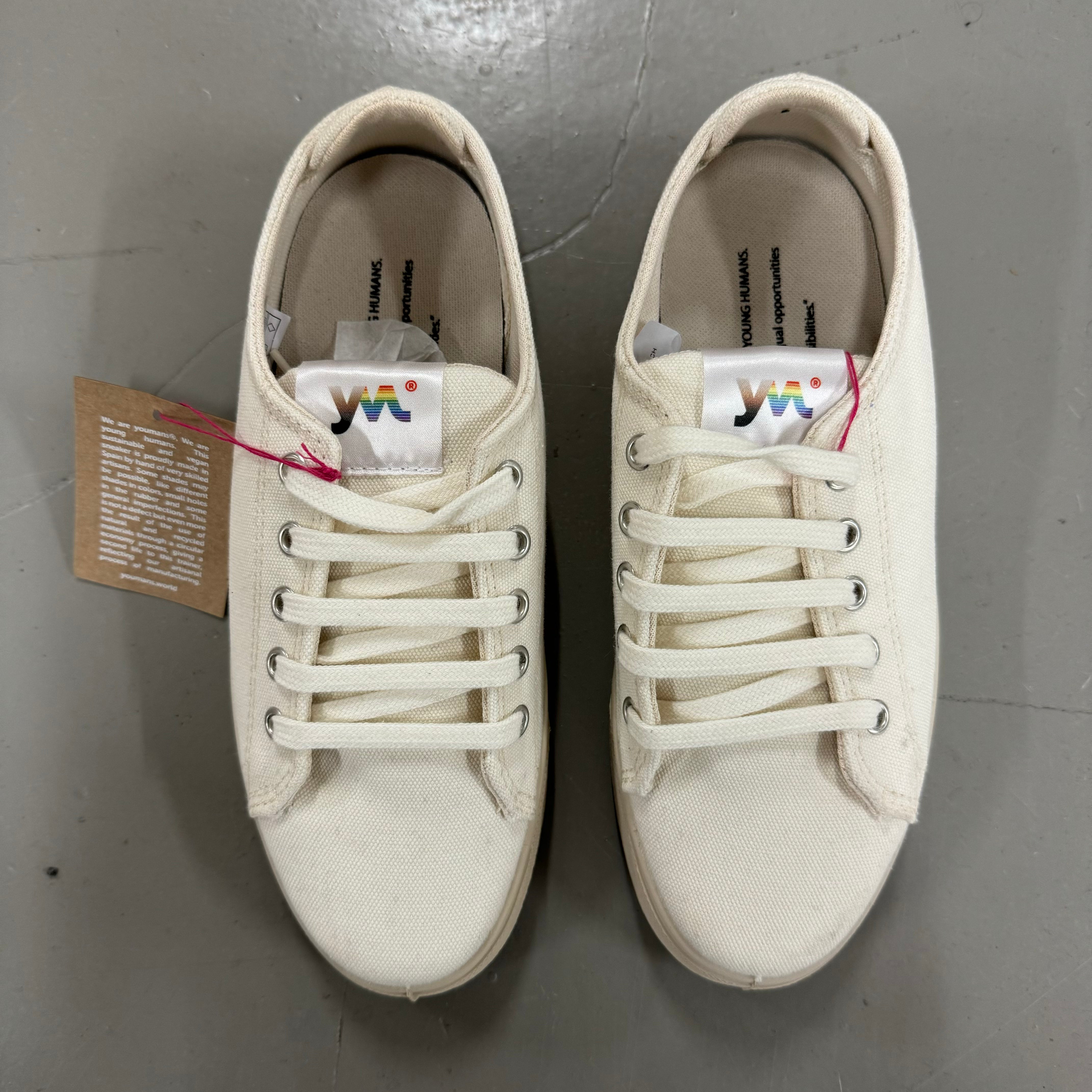 Youmans Unisex Canvas Sneaker "Dunedin" - Weiss - Dritte Wahl 38