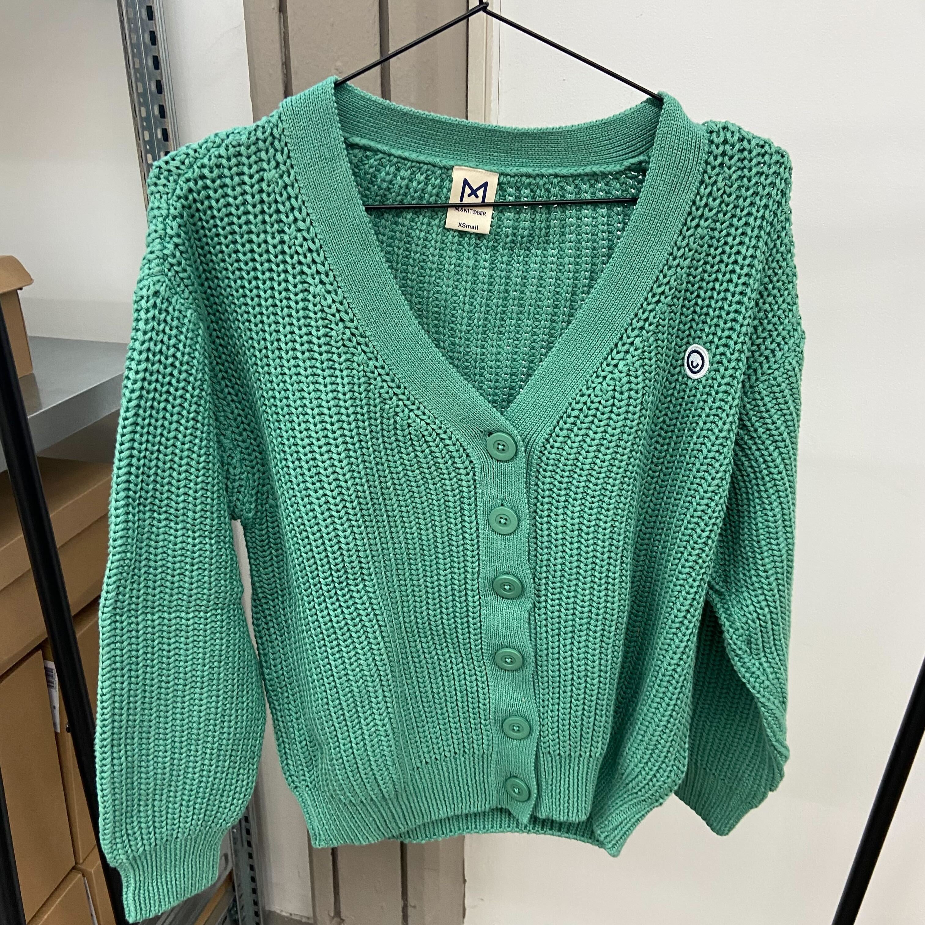 Manitober Unisex Oversize Strickjacke Mint