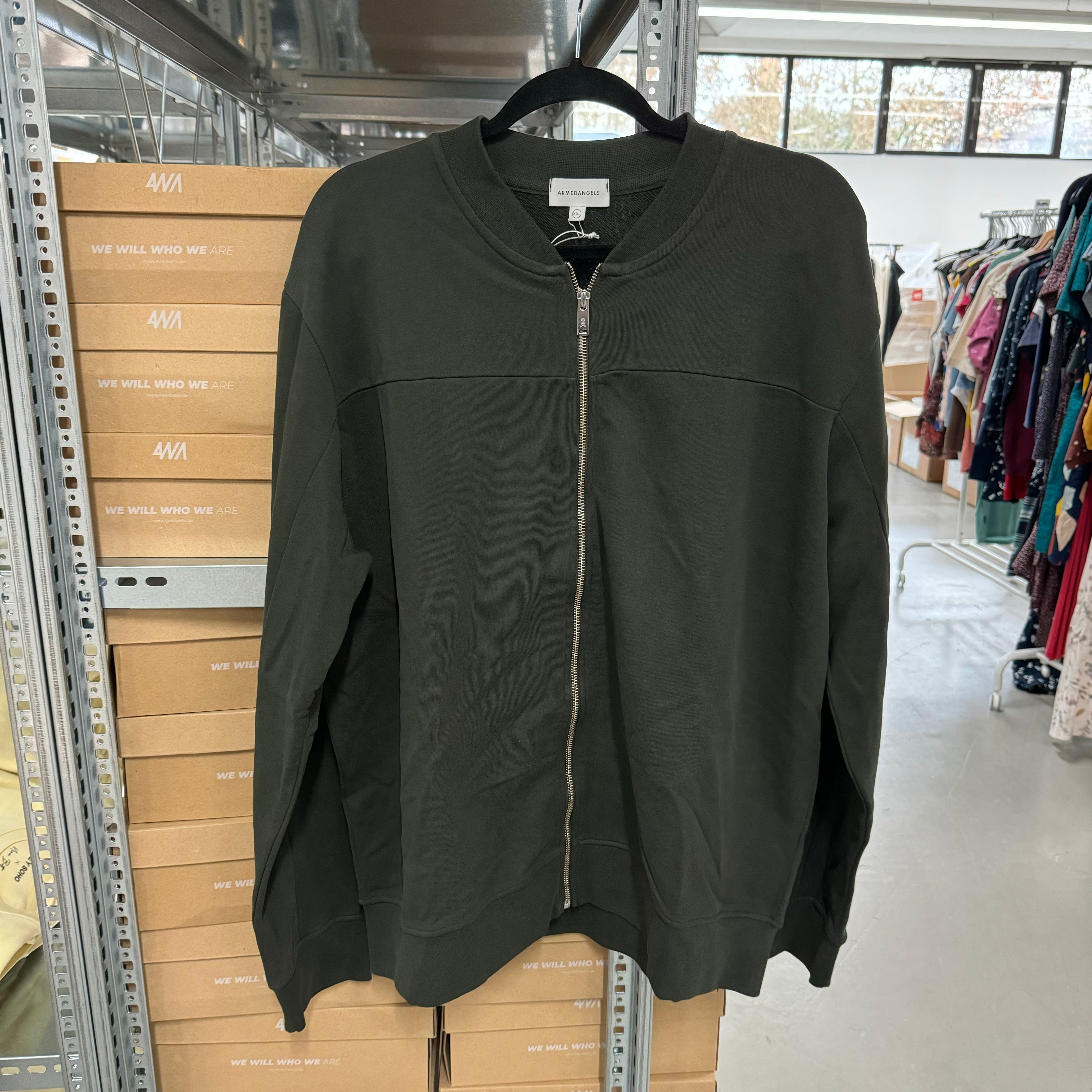 ARMEDANGELS Herren Sweatjacke "AALRIK" - Dunkelgrün / XXL