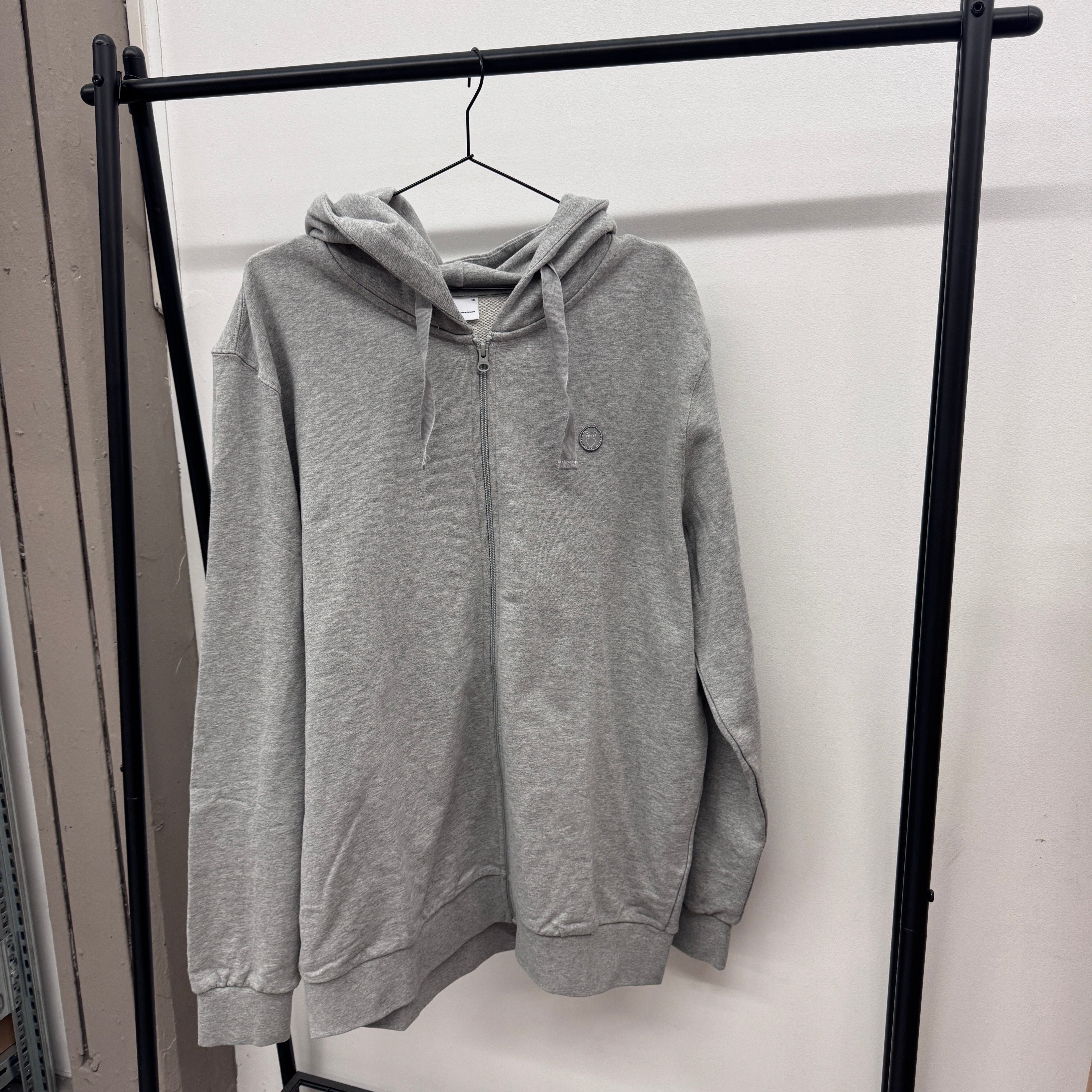 KnowledgeCotton Apparel Kapuzenjacke "Basic Badge Sweat" XXXL Grau