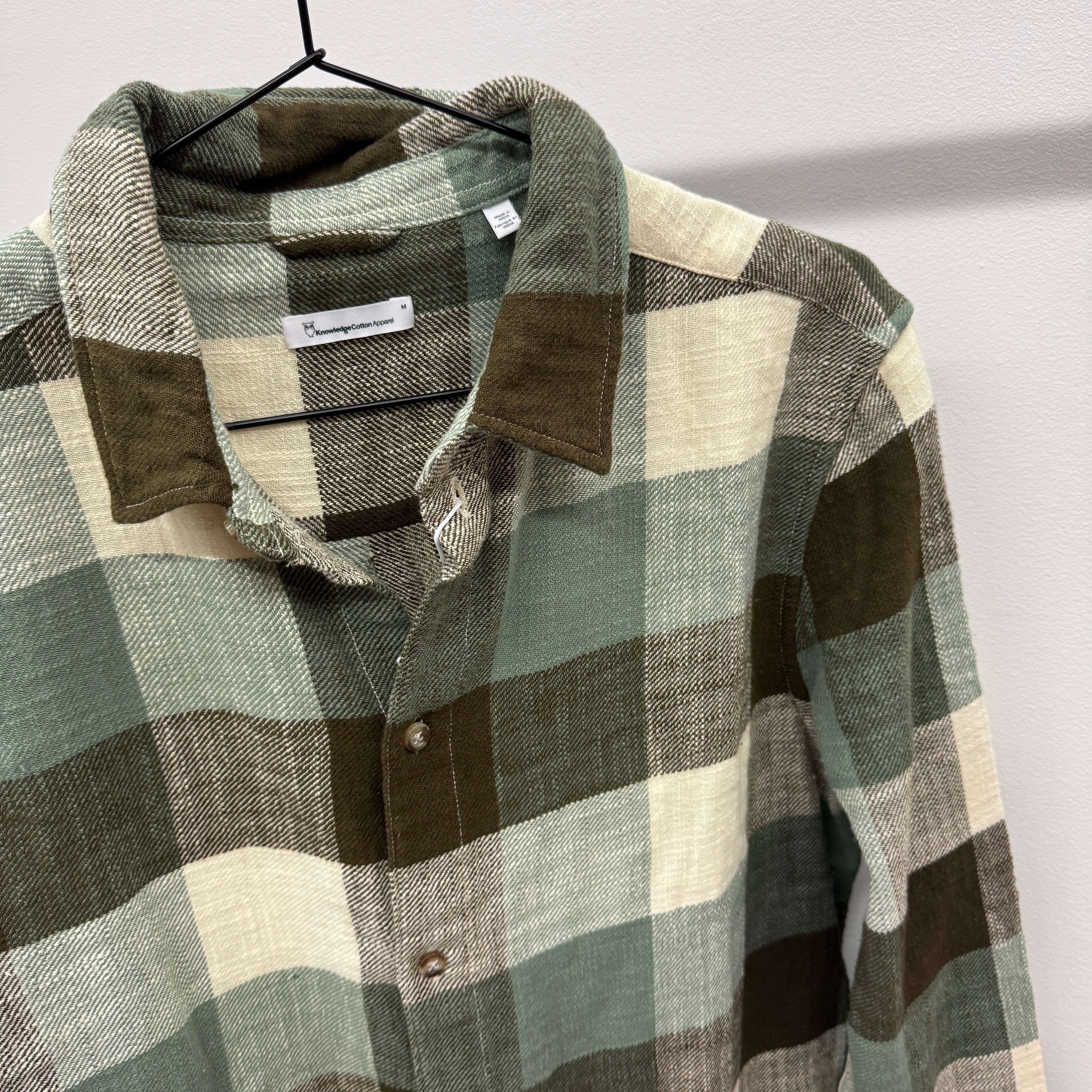 KnowledgeCotton Apparel Flanell Hemd M Grün