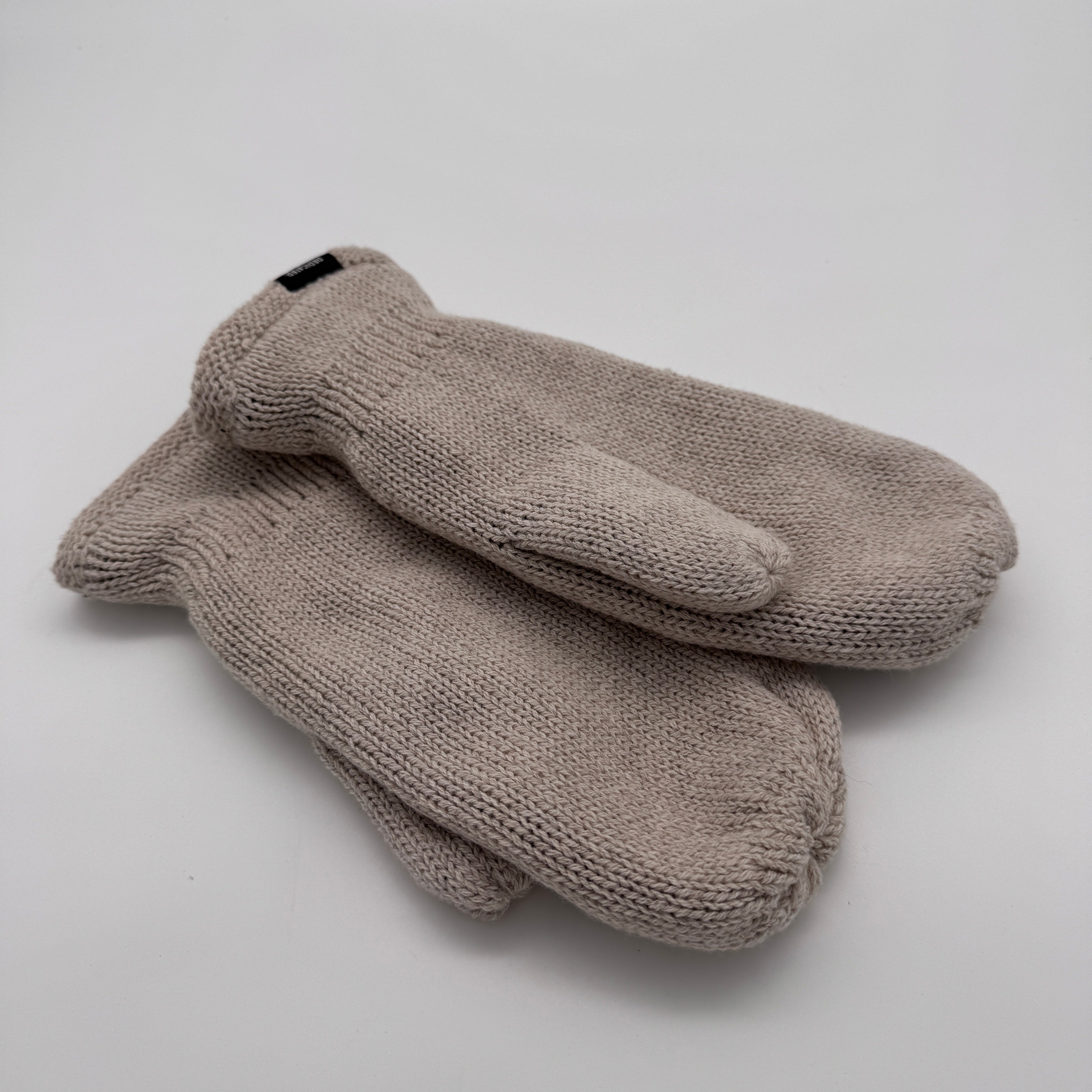 dedicated Fäustlinge aus Wolle L 9 Beige