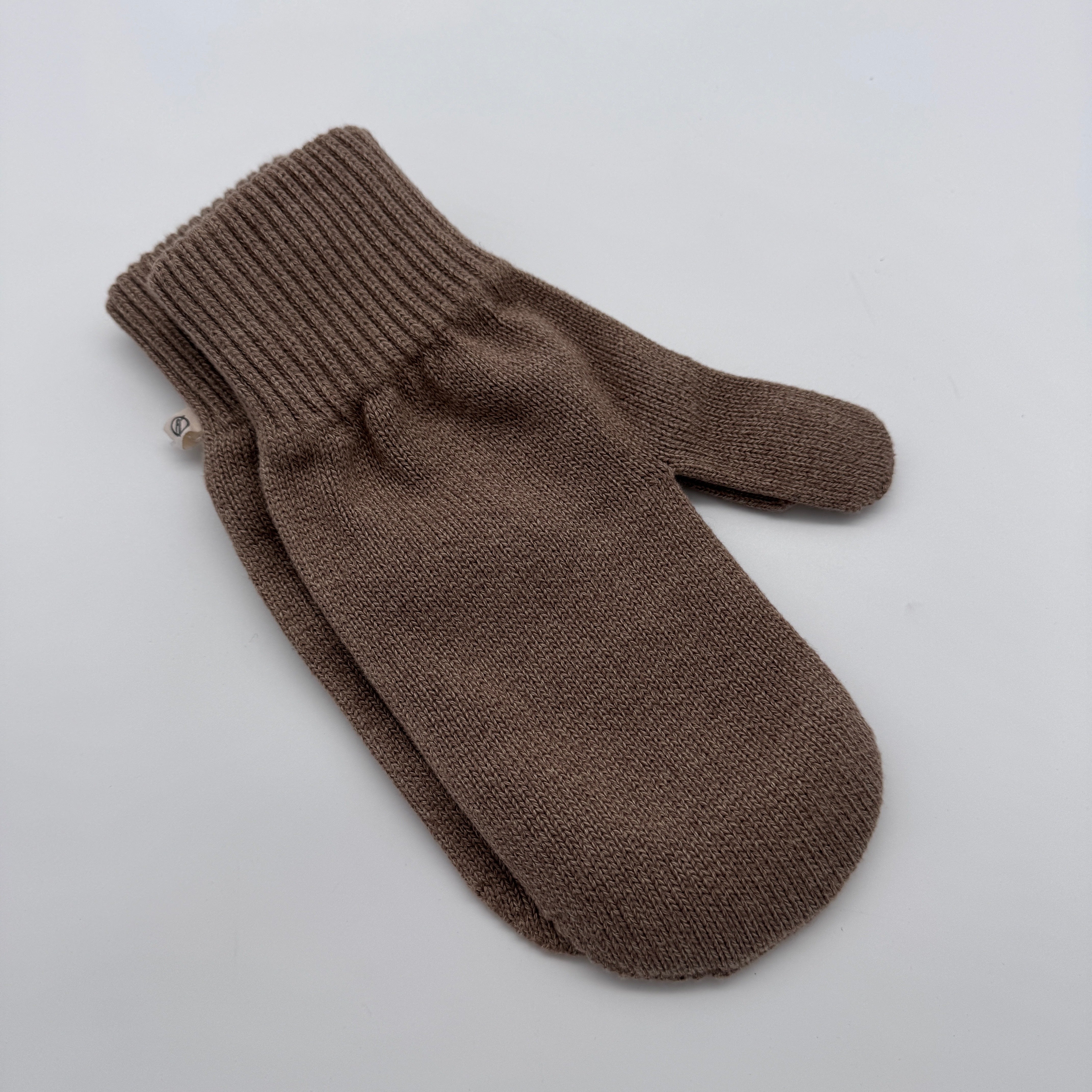 bleed clothing Ecoknit Fäustlinge M Beige Braun