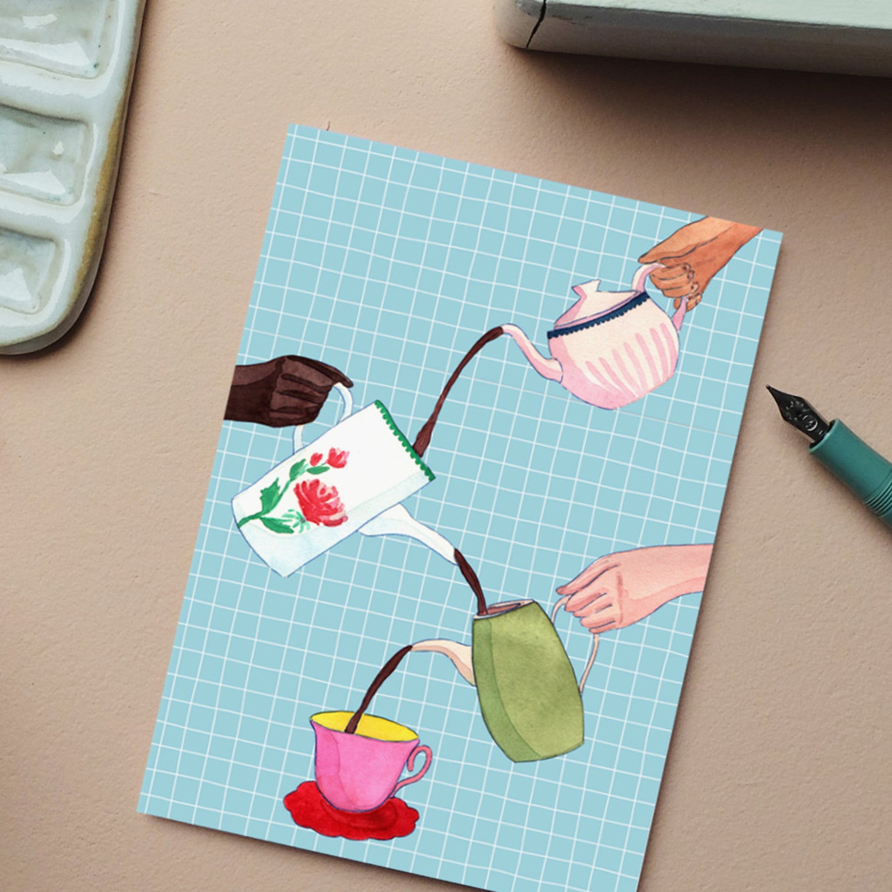 wonder of today Postkarte Kaffee Karussell DIN A6