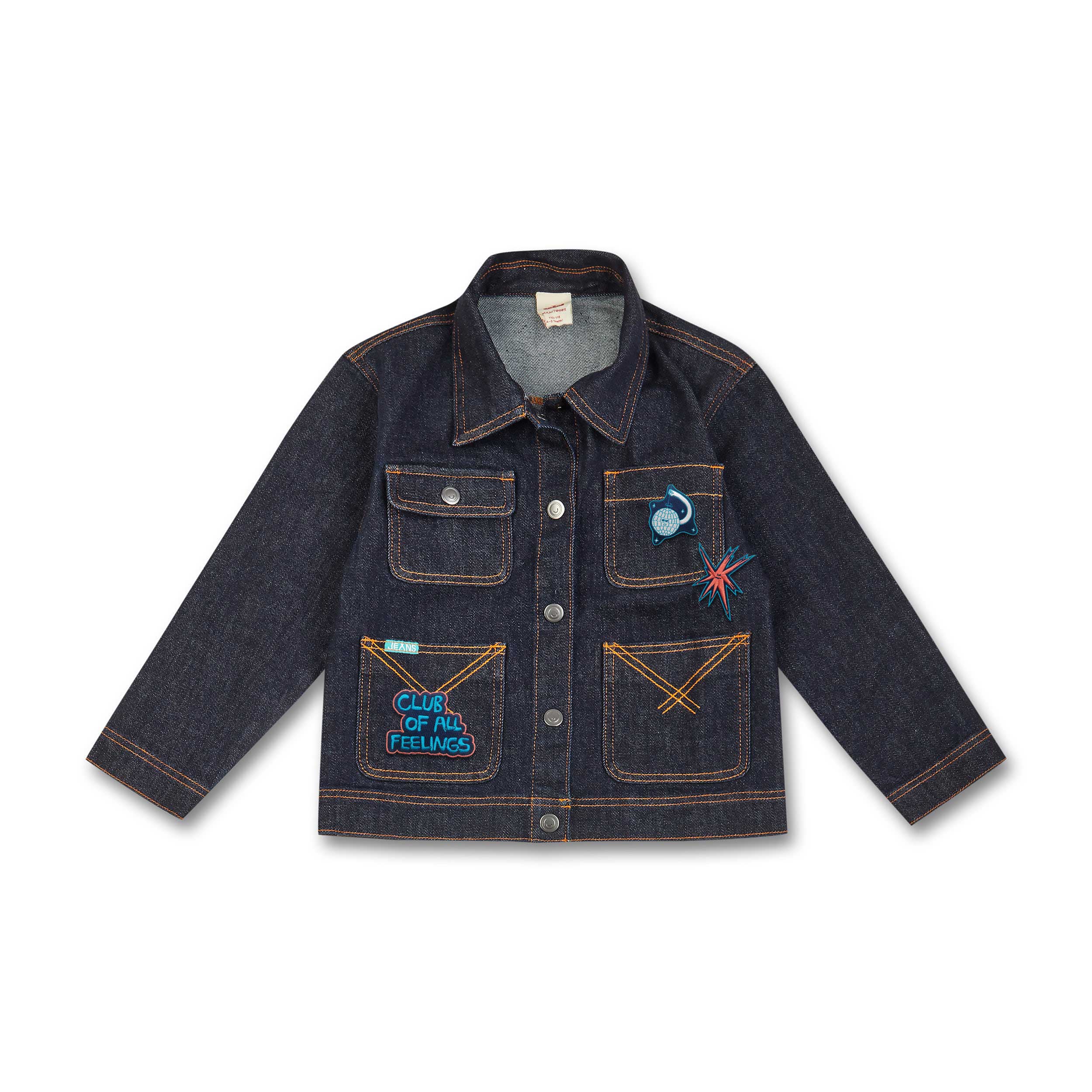 Manitober Kinder Jeansjacke "CLUB OF ALL FEELINGS" Dark Blue