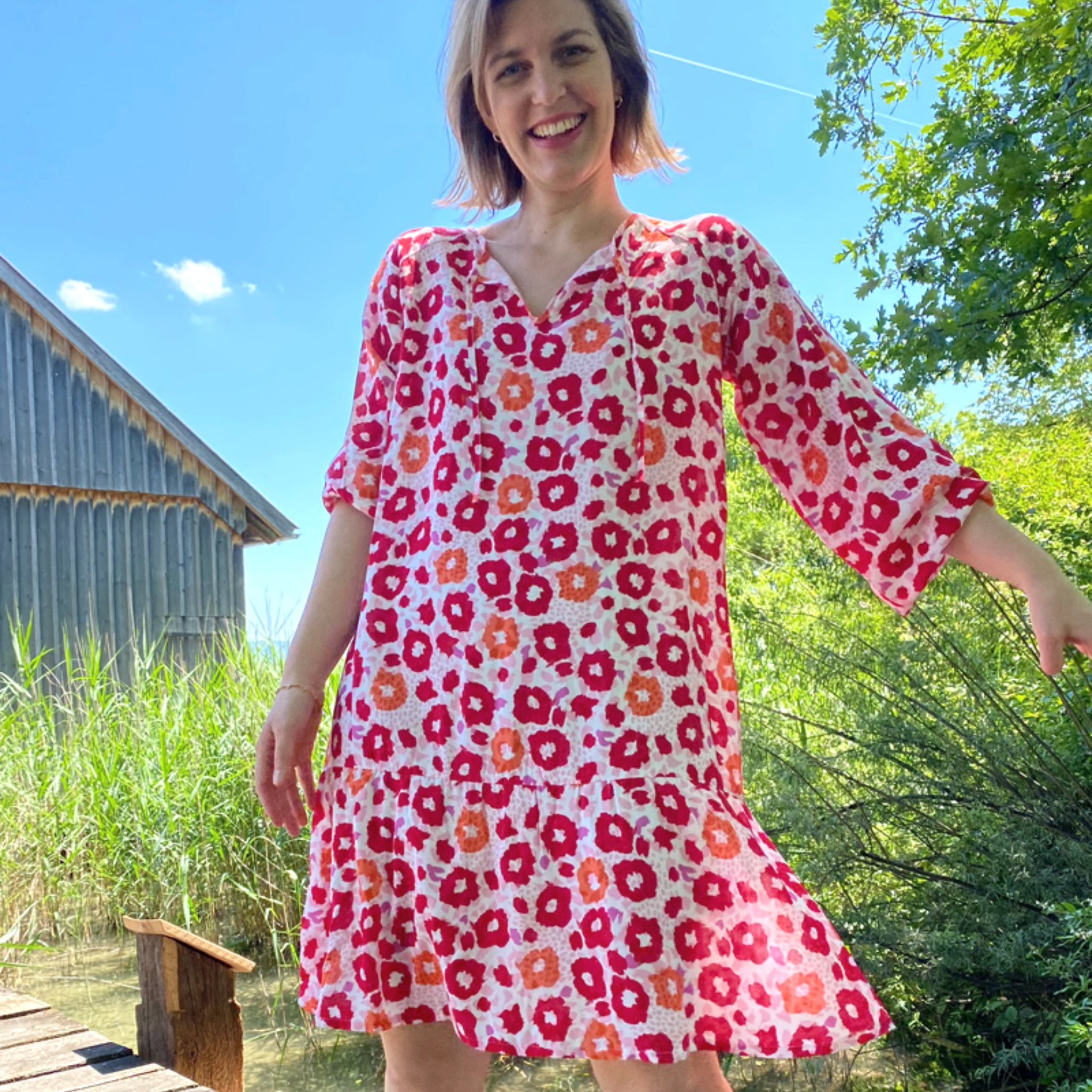 ME&MAY Sommerkleid "Aster" Pink Bright