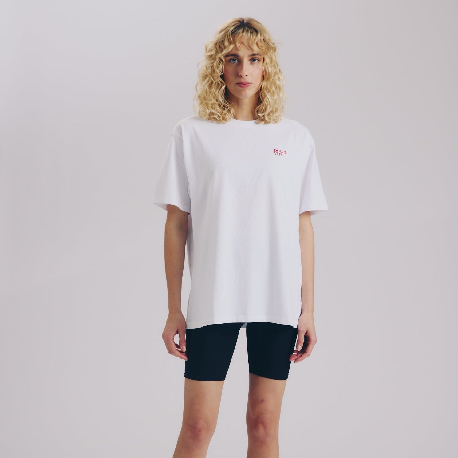 No Bad Days Club Unisex T-Shirt "DOLCE VITA" Weiß Rot