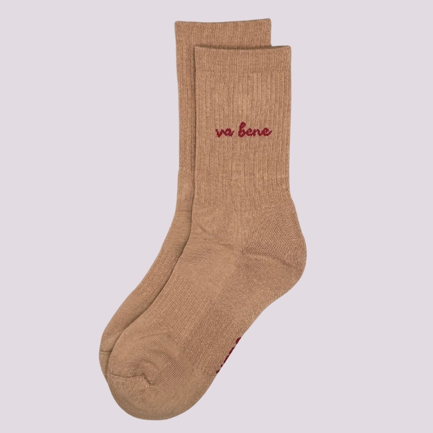 No Bad Days Club Tennissocken "VA BENE" Moccha Rot