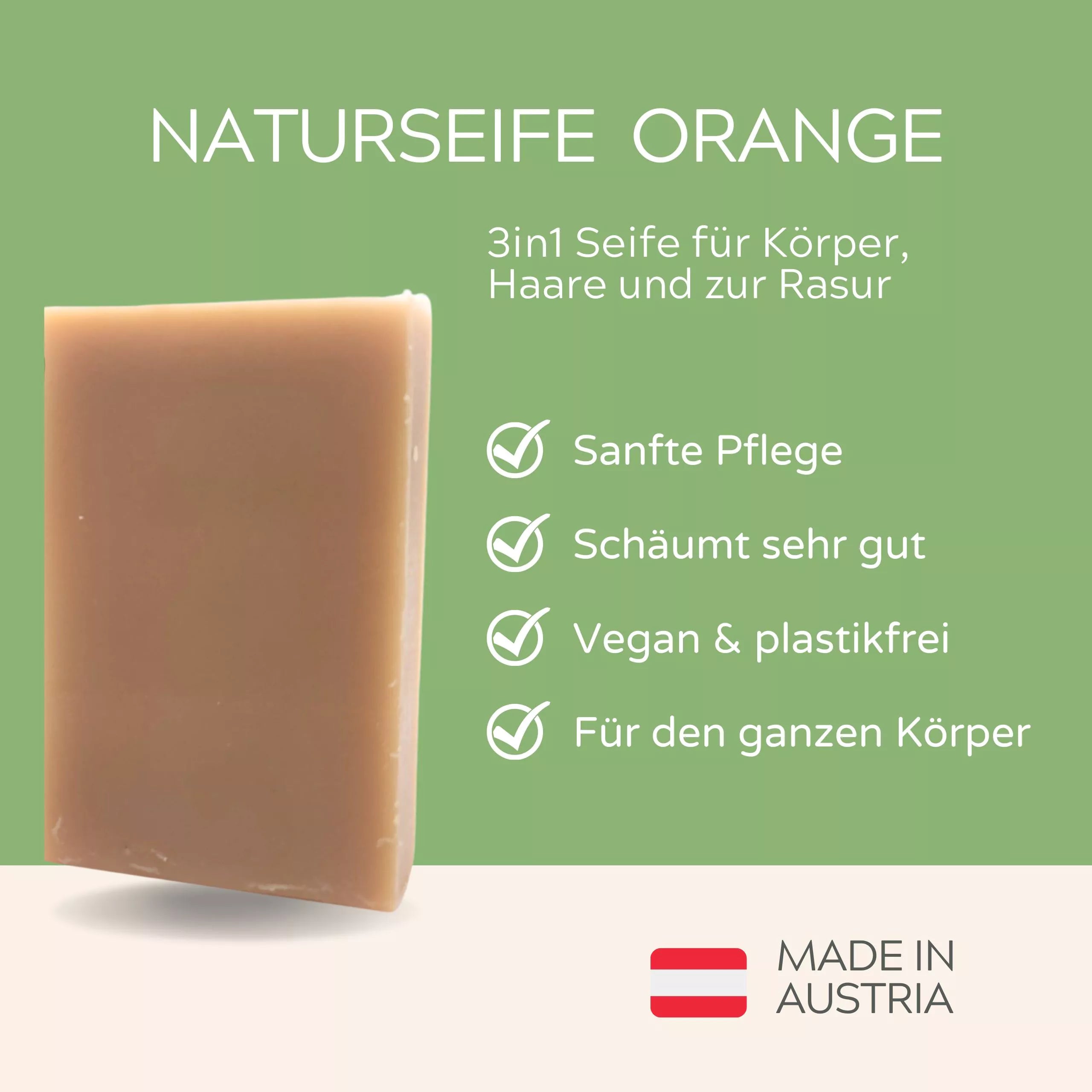 PFLANZNER Naturkosmetik Naturseife "Orange" 100 g