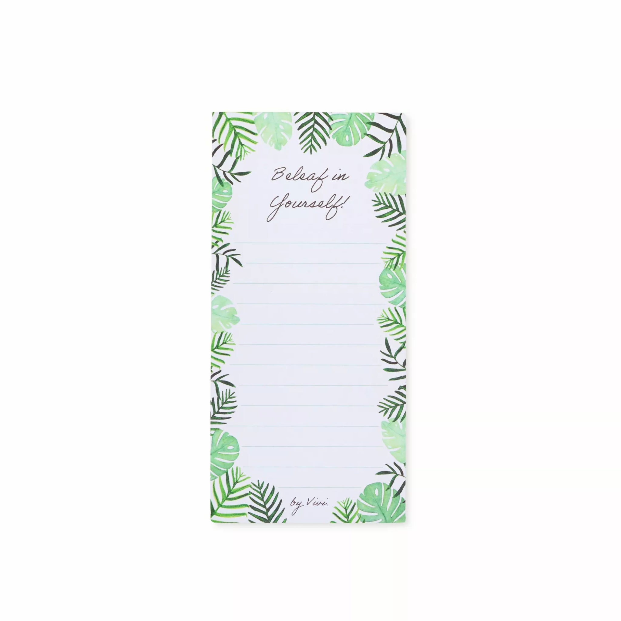 by Vivi Notizblock 10x21 cm Leafs