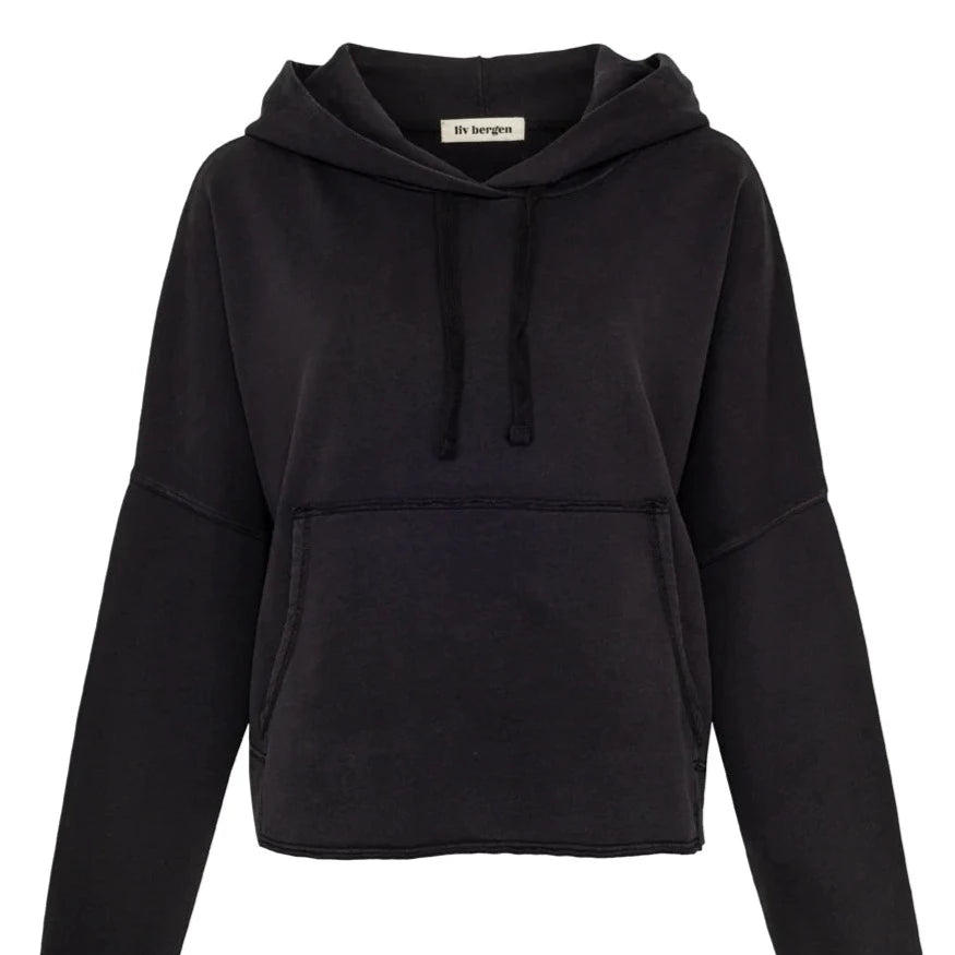 liv bergen Hoodie cropped "100% Organic Cotton" M Black