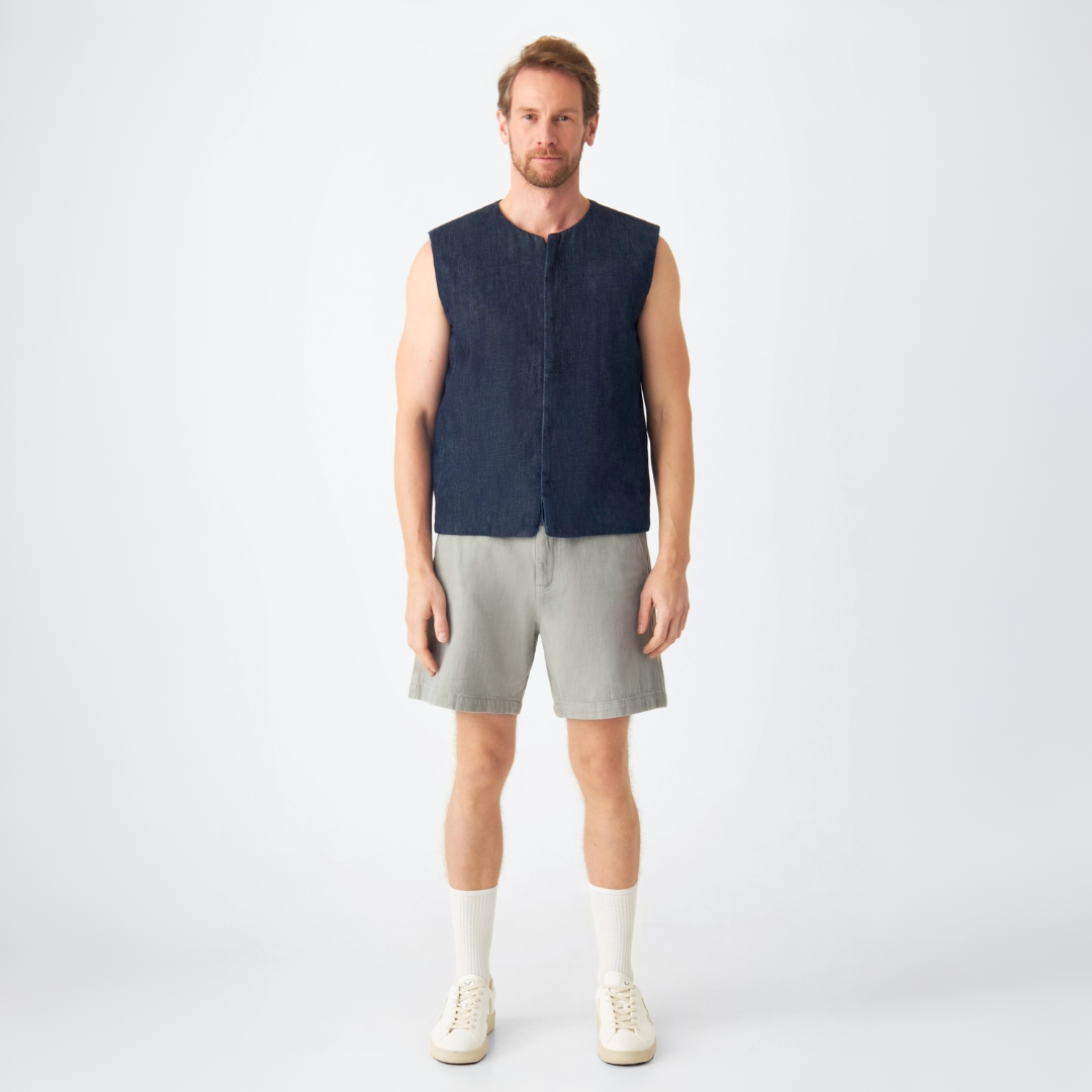 DAWN Denim Männer Weste "KASHEW" Raw Blue
