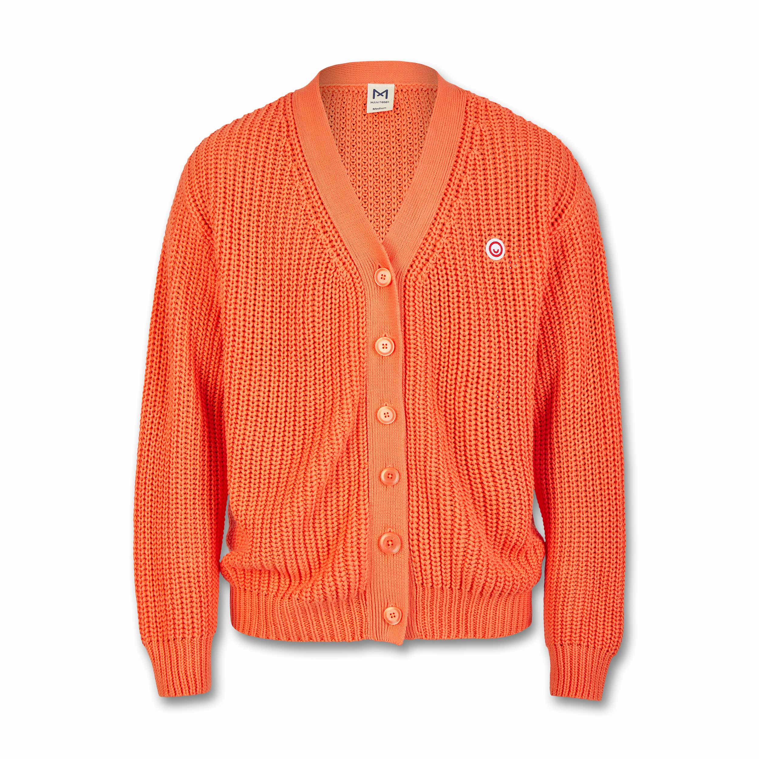 Manitober Unisex Oversize Strickjacke M Coral