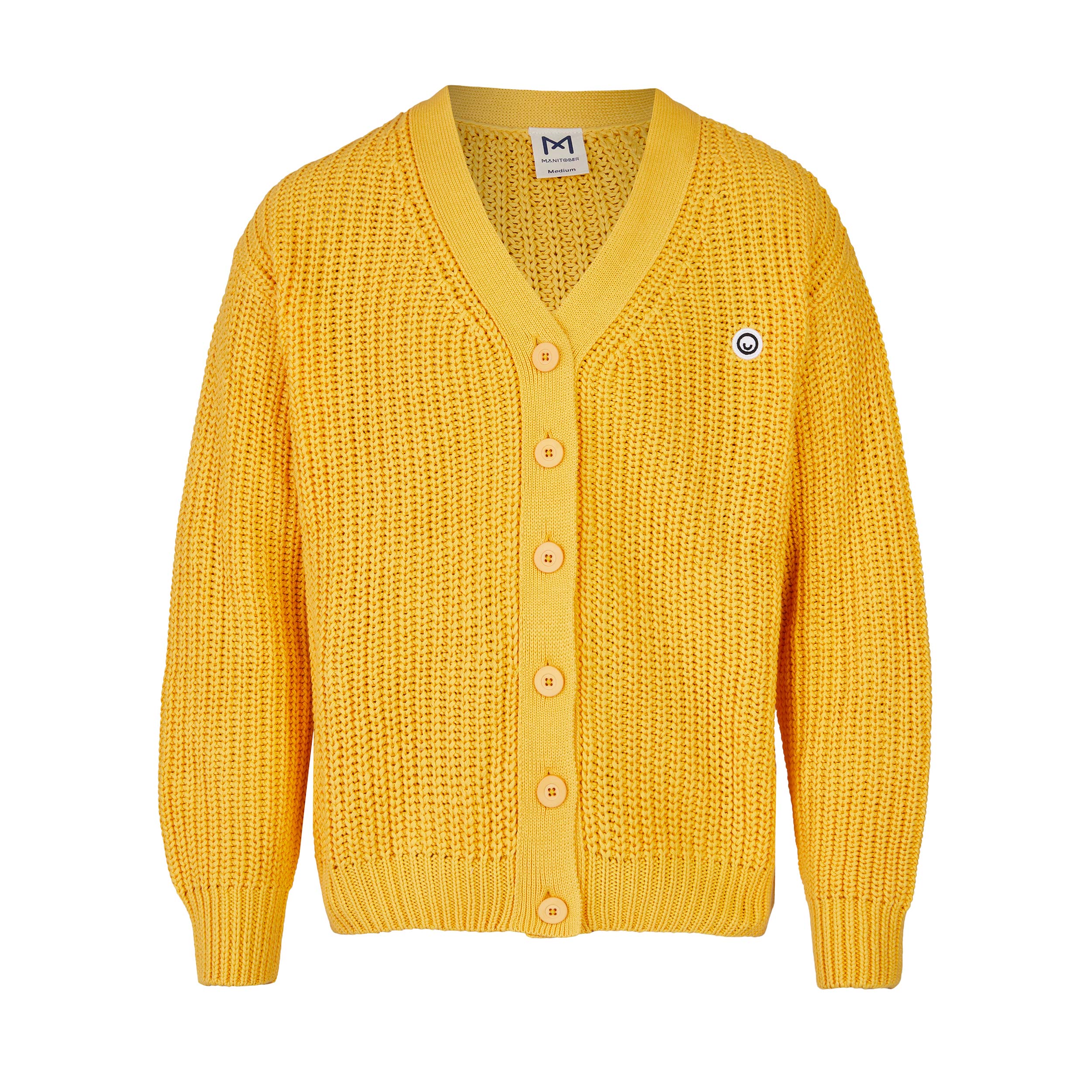 Manitober Unisex Oversize Strickjacke S Yellow