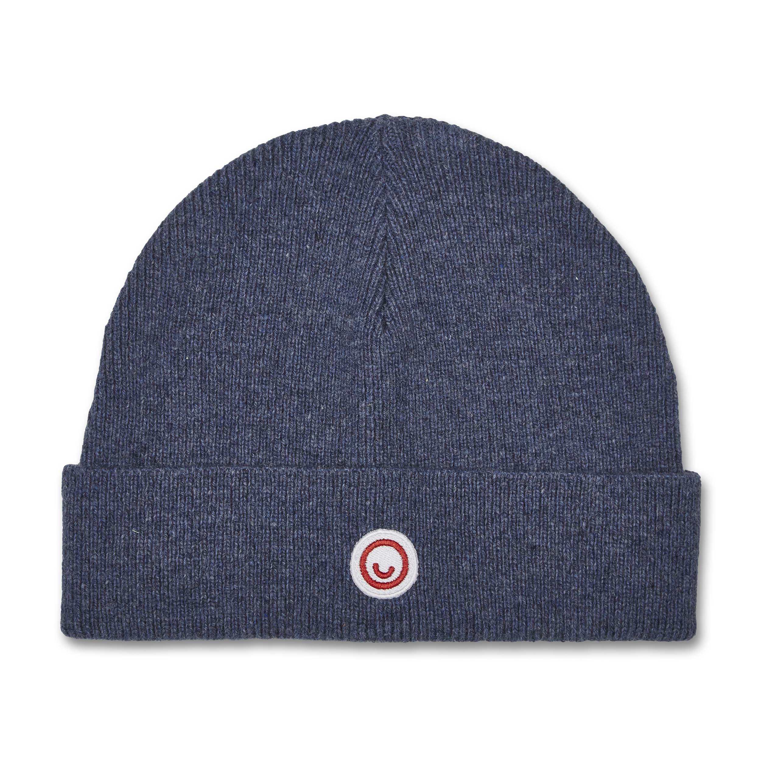 Manitober Kinder Strick Beanie One Size Blue