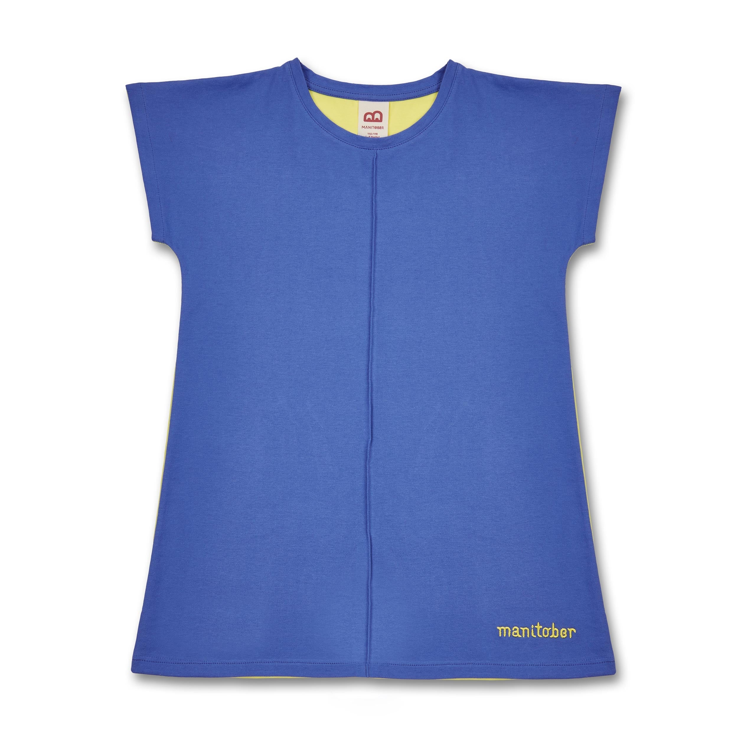 Manitober Kinder T-Shirt Dress Blue Yellow