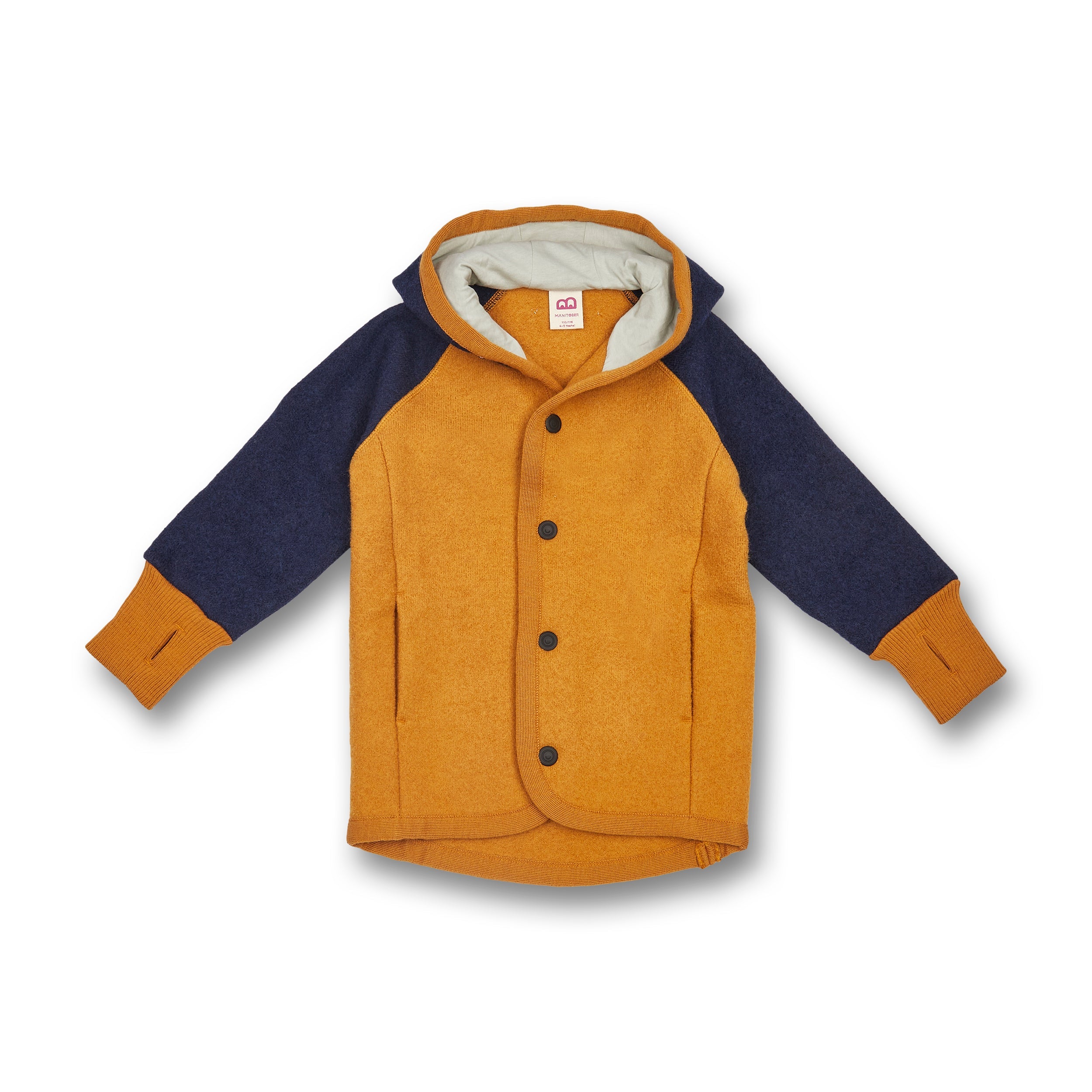 Manitober Kinder Walkjacke 86 92 Yellow Navy