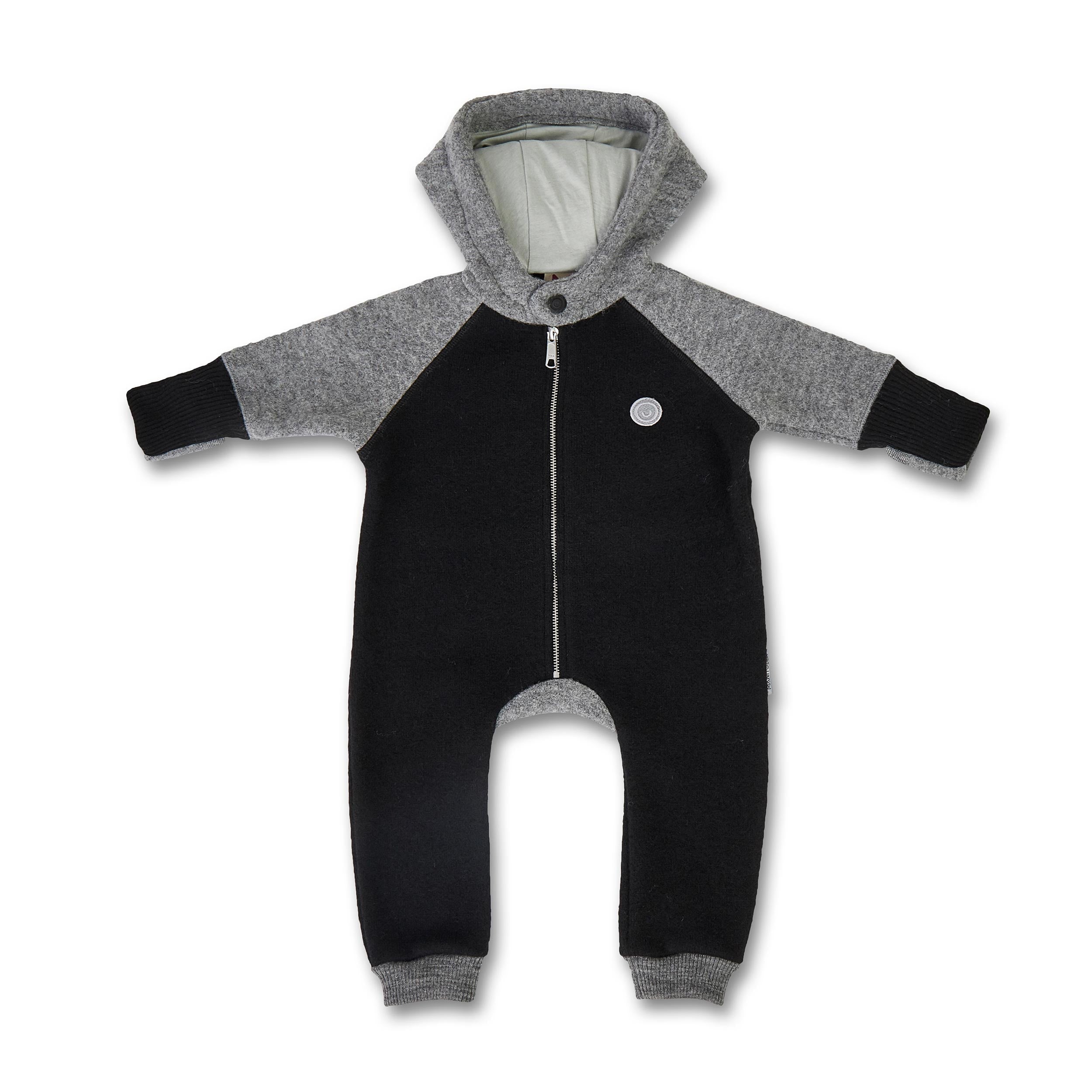 Manitober Kinder Walkoverall Black Gray