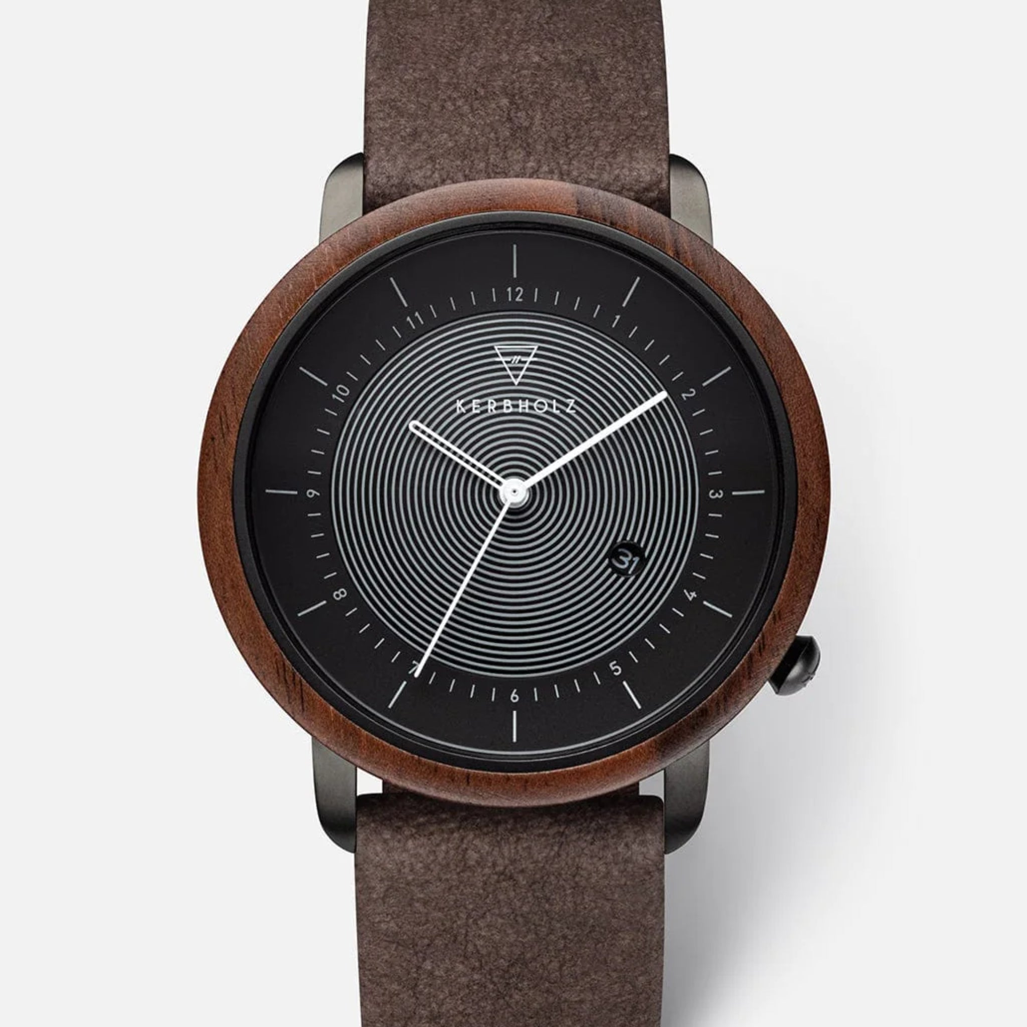 KERBHOLZ Armbanduhr "MICHEL" Walnut Tobacco Solar Vegan