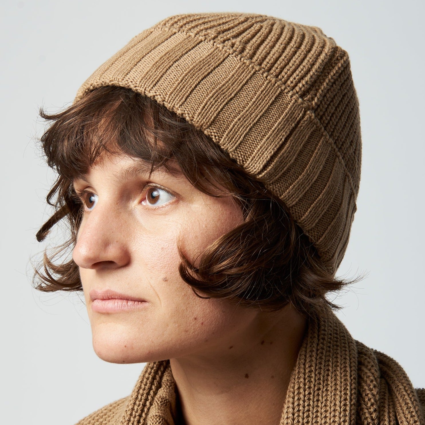 AFORAWORLD Beanie "MORA" Unisex Braun