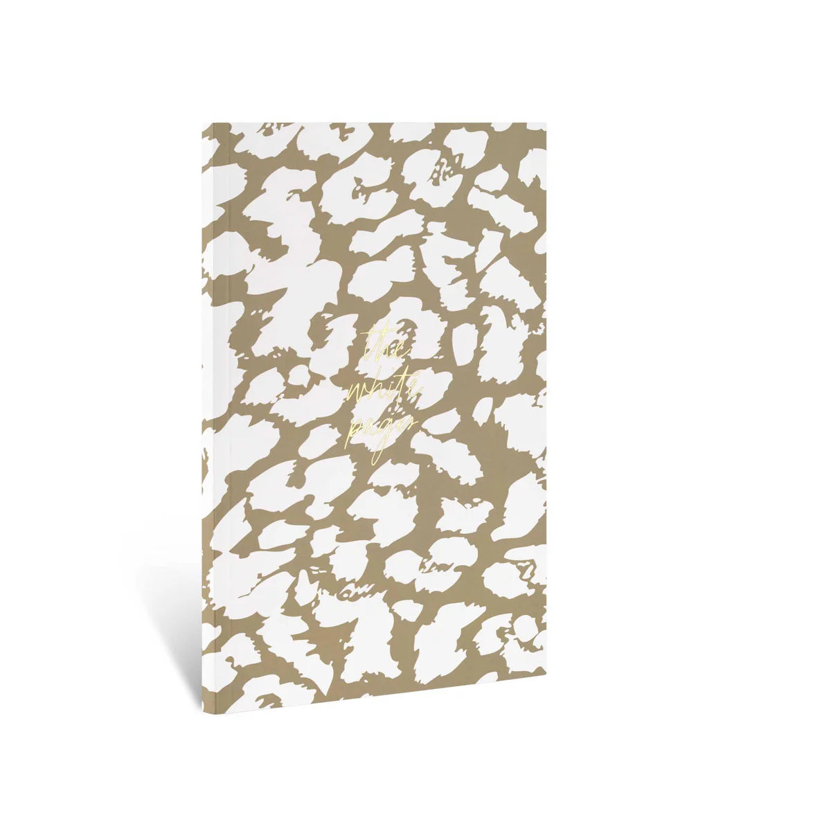 Real Passionates Notizbuch White Pages "Leopard" DIN A5 Beige Weiß