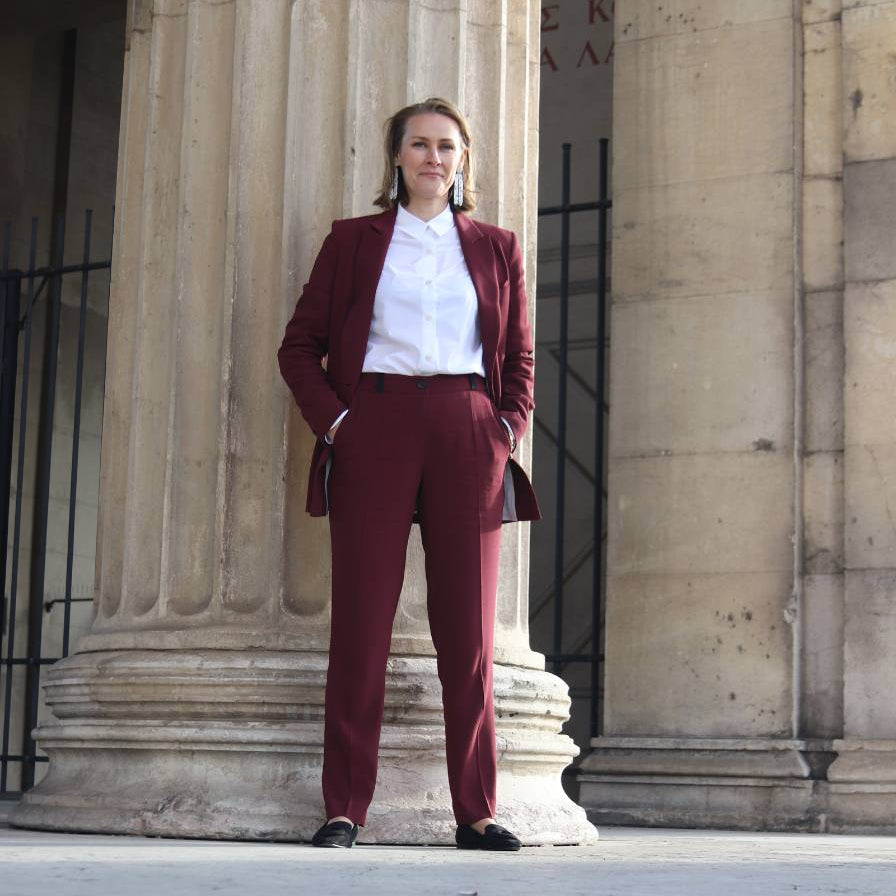 NINA REIN Hose aus Lyocell 38 Burgund