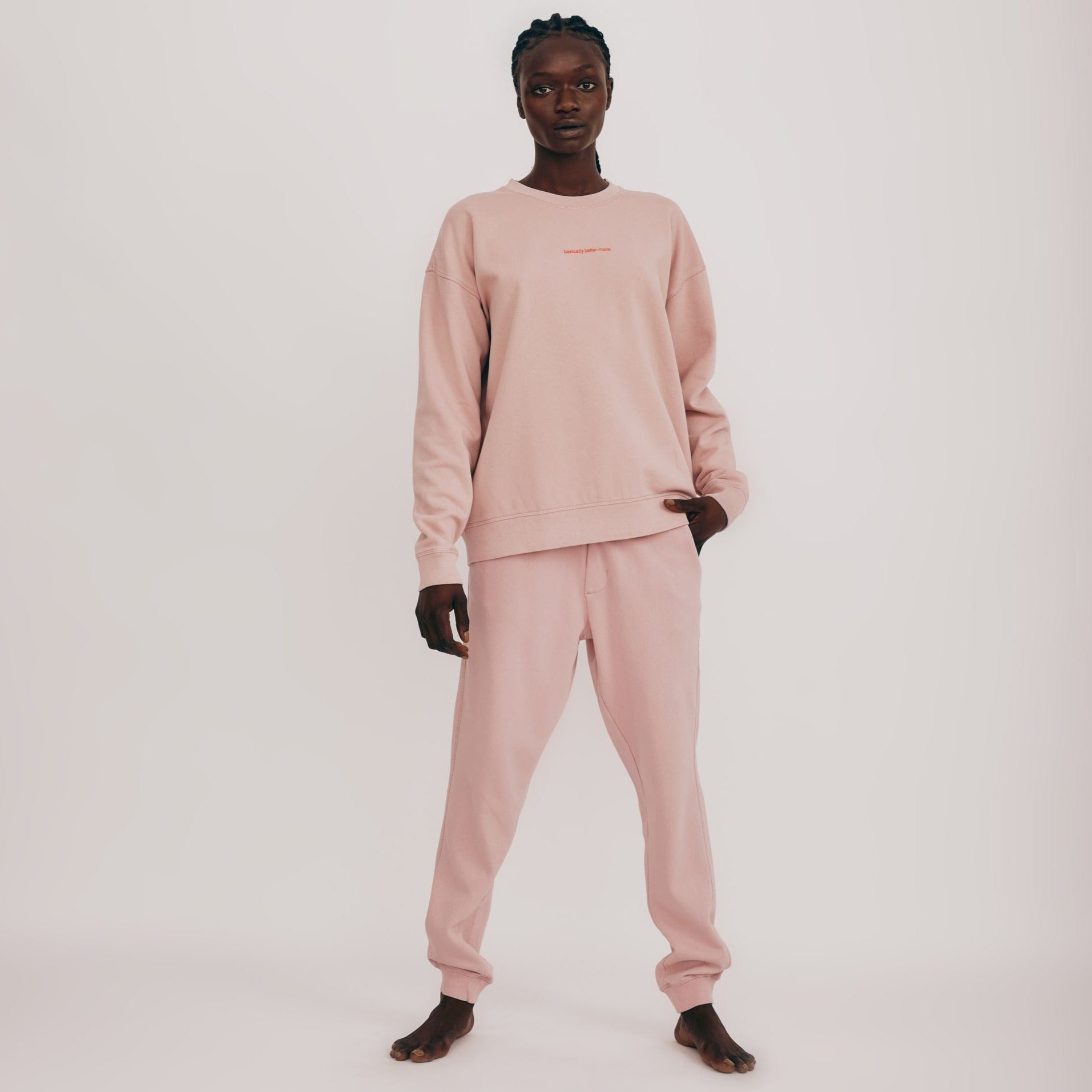 Organic Basics "Core Lounge Sweatshirt" Misty Rose
