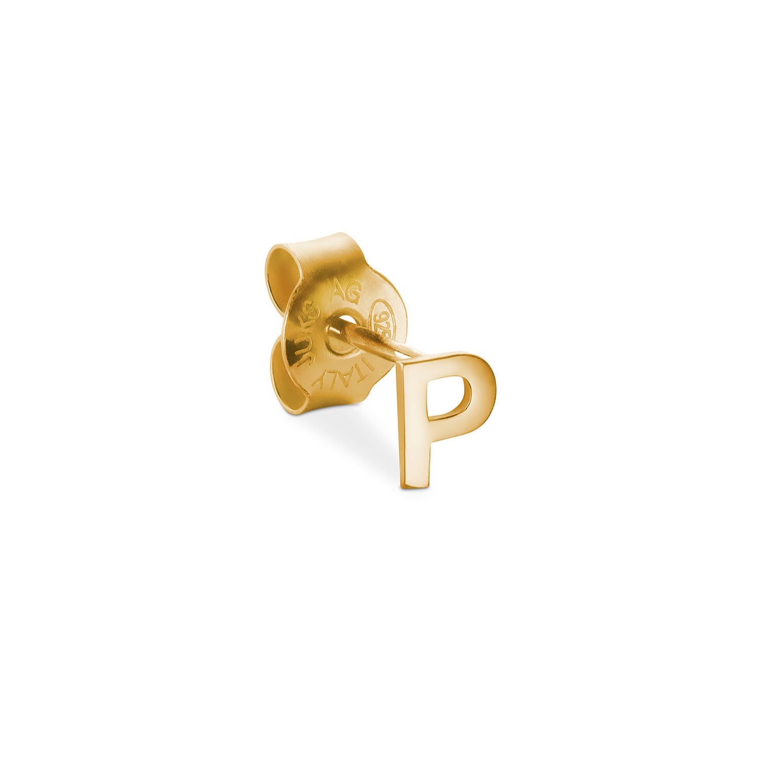 Jukserei Ohrstecker "LETTER" Gold P
