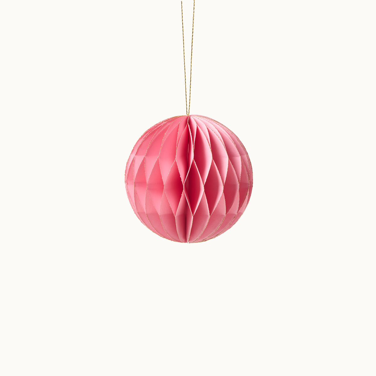 by Vivi Anhänger Weihnachtskugel aus Papier 10 x 10 cm Rose