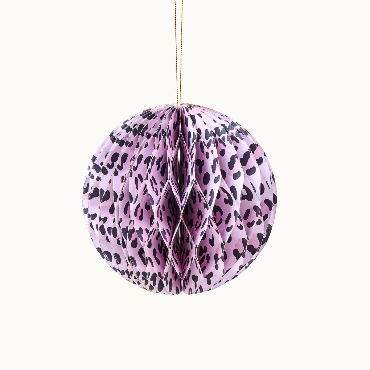 by Vivi Anhänger Weihnachtskugel aus Papier 15 x 15 cm Pink Leo
