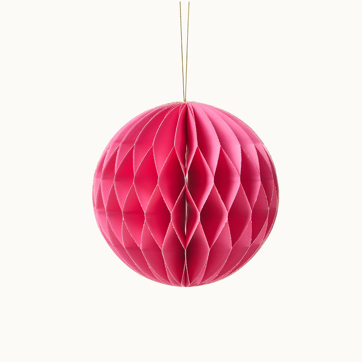 by Vivi Anhänger Weihnachtskugel aus Papier 15 x 15 cm Pink