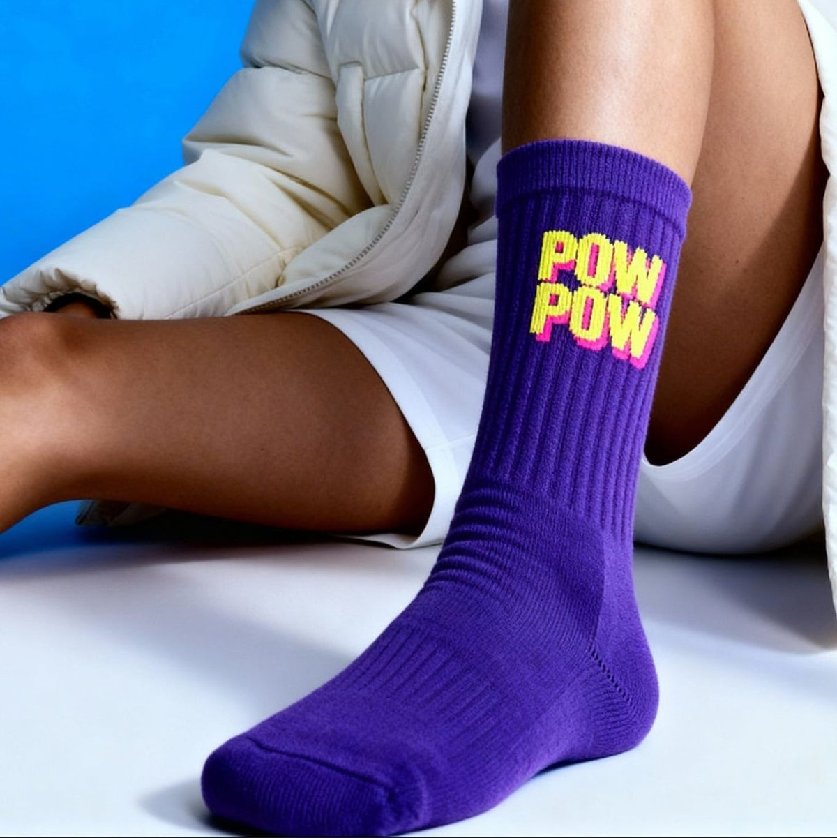No Bad Days Club Socken "POW POW" Lila
